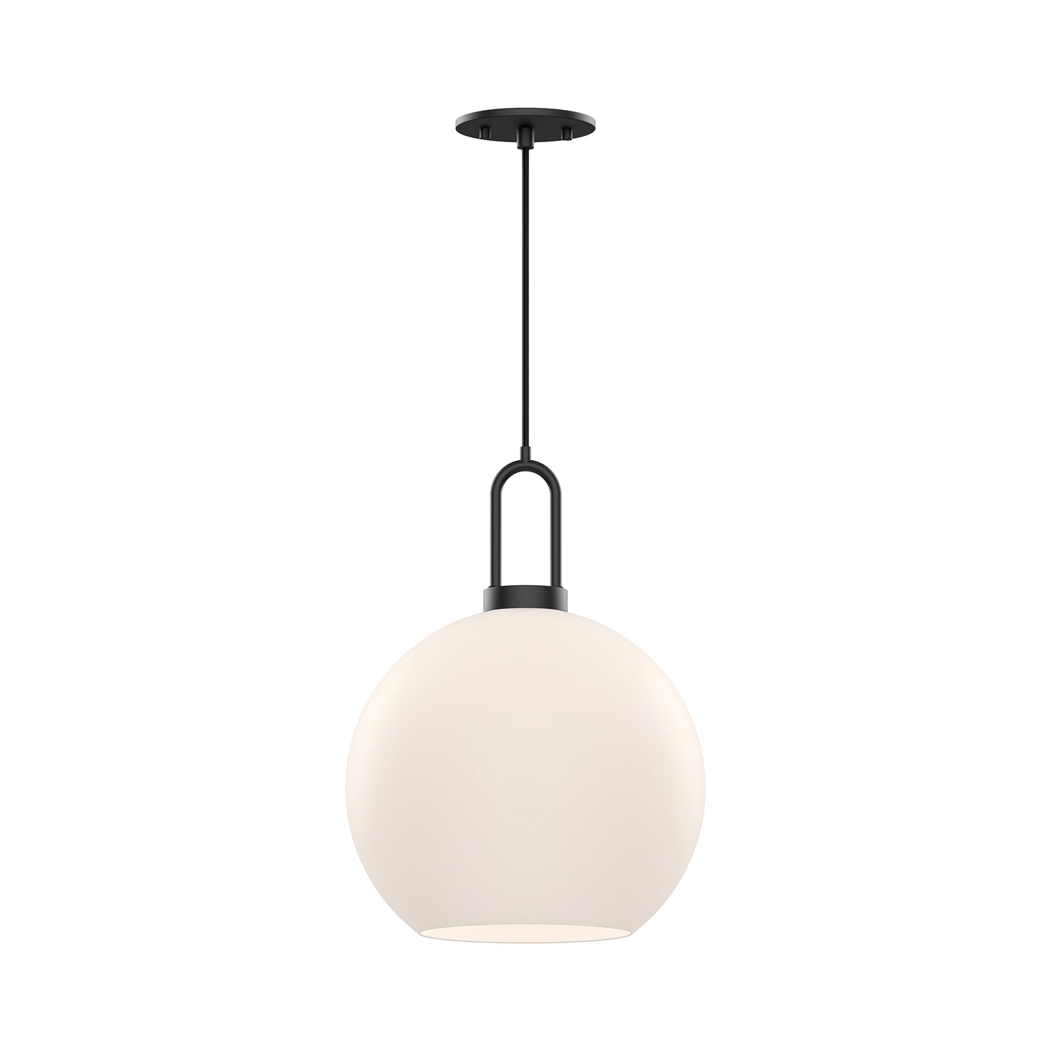 Soji 10-in Matte Black/Opal Matte Glass 1 Light Pendant