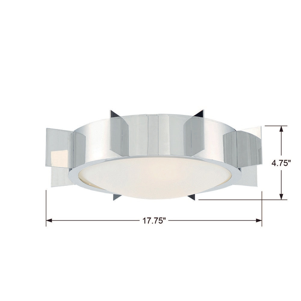 Crystorama SOLAS SOL-A3103-PN Flush Mount Modern - Polished Nickel