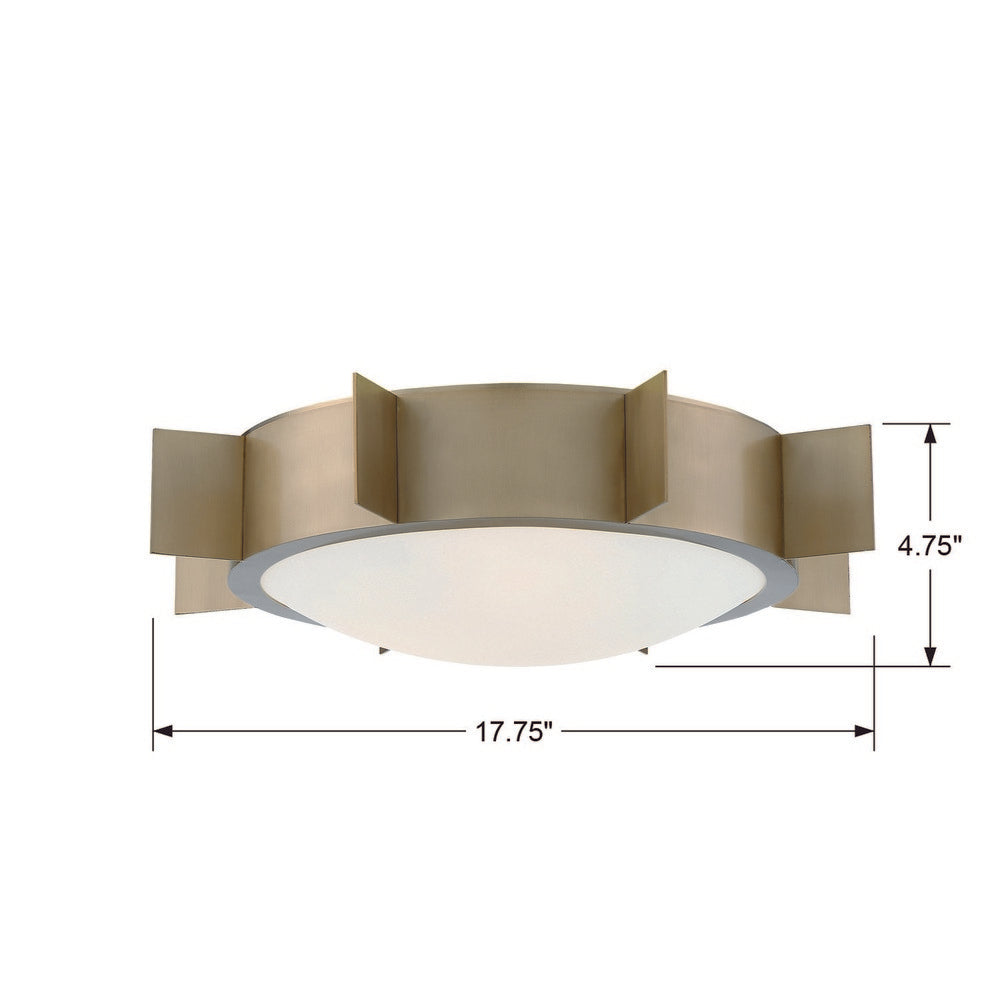 Crystorama SOLAS SOL-A3103-VG Flush Mount Modern - Vibrant Gold