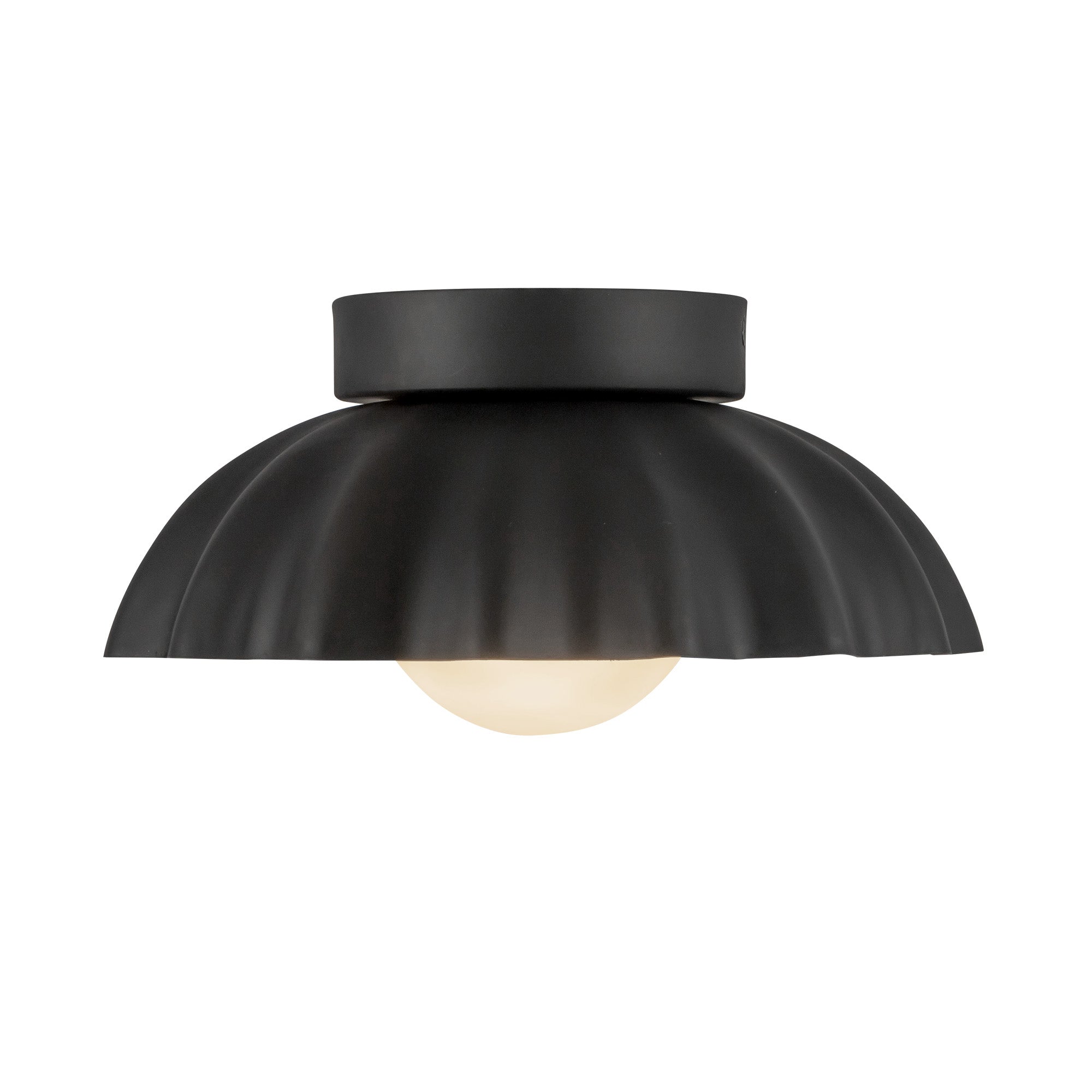 Soleil 10-in Matte Black/Opal Glass LED Wall/Vanity Light