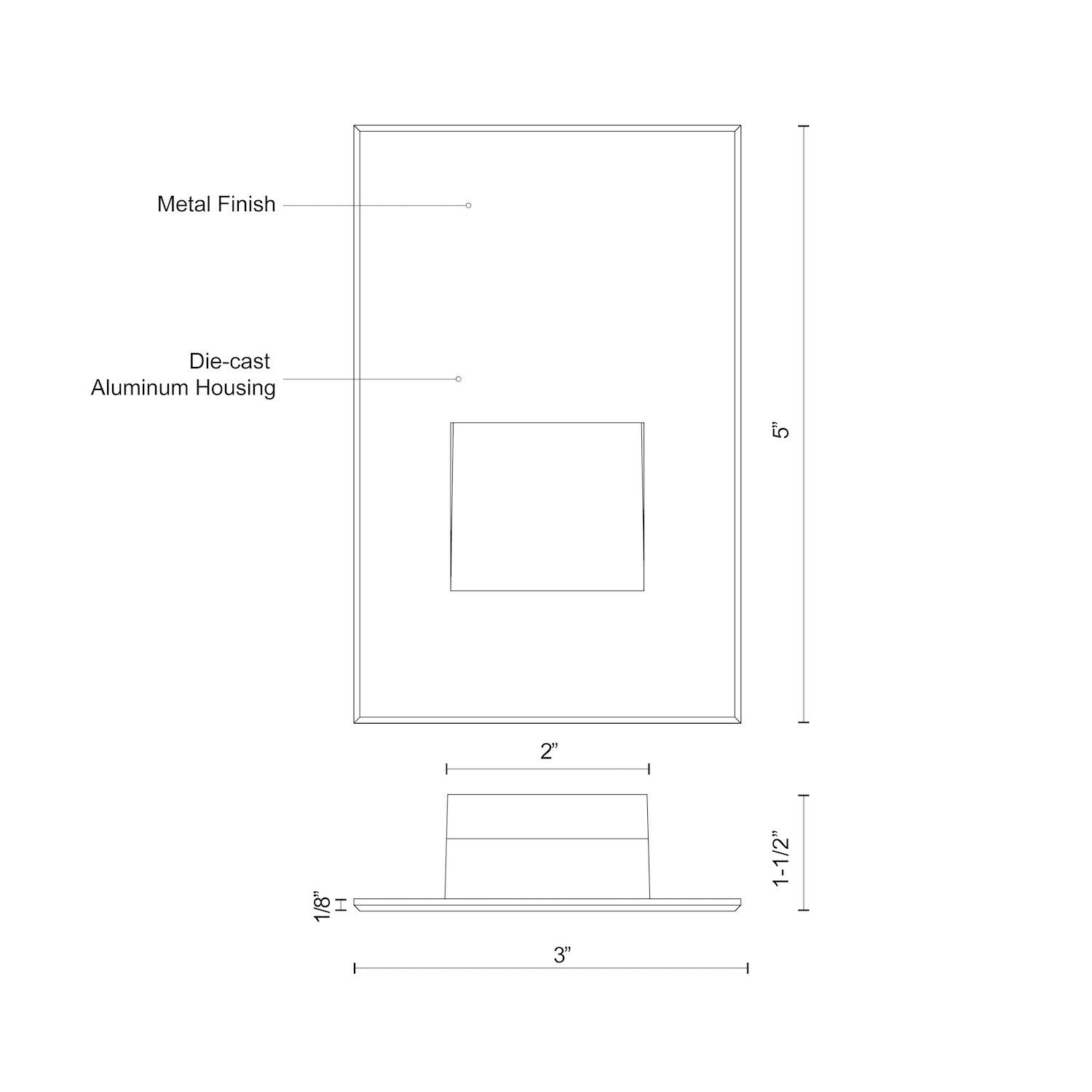 Sonic 5-in White LED Exterior Low Voltage Wall/Step Lights