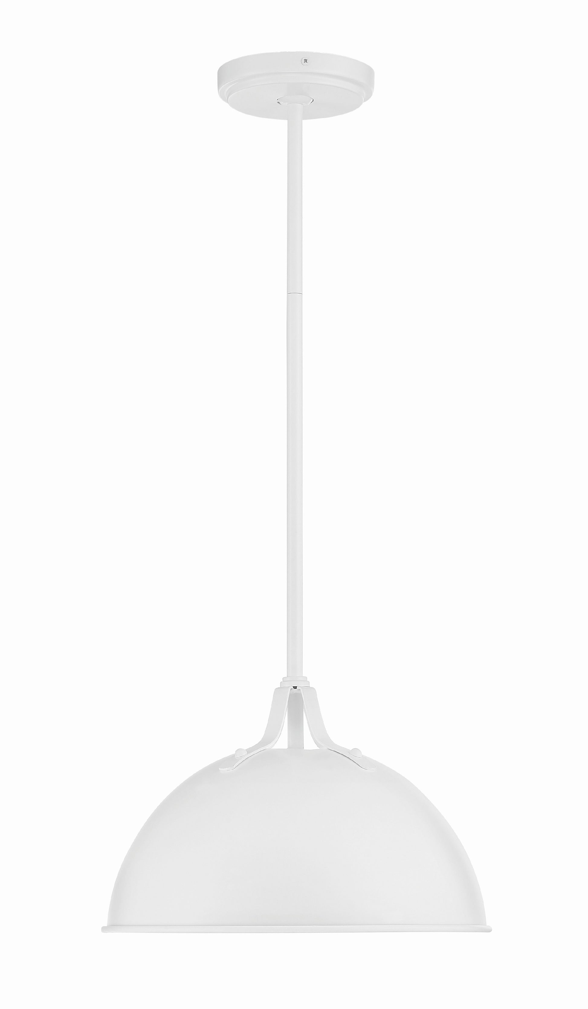 Crystorama Soto SOT-18013-WH – 12 Inch – 1 Light – Pendant Light – White – Damp Rated