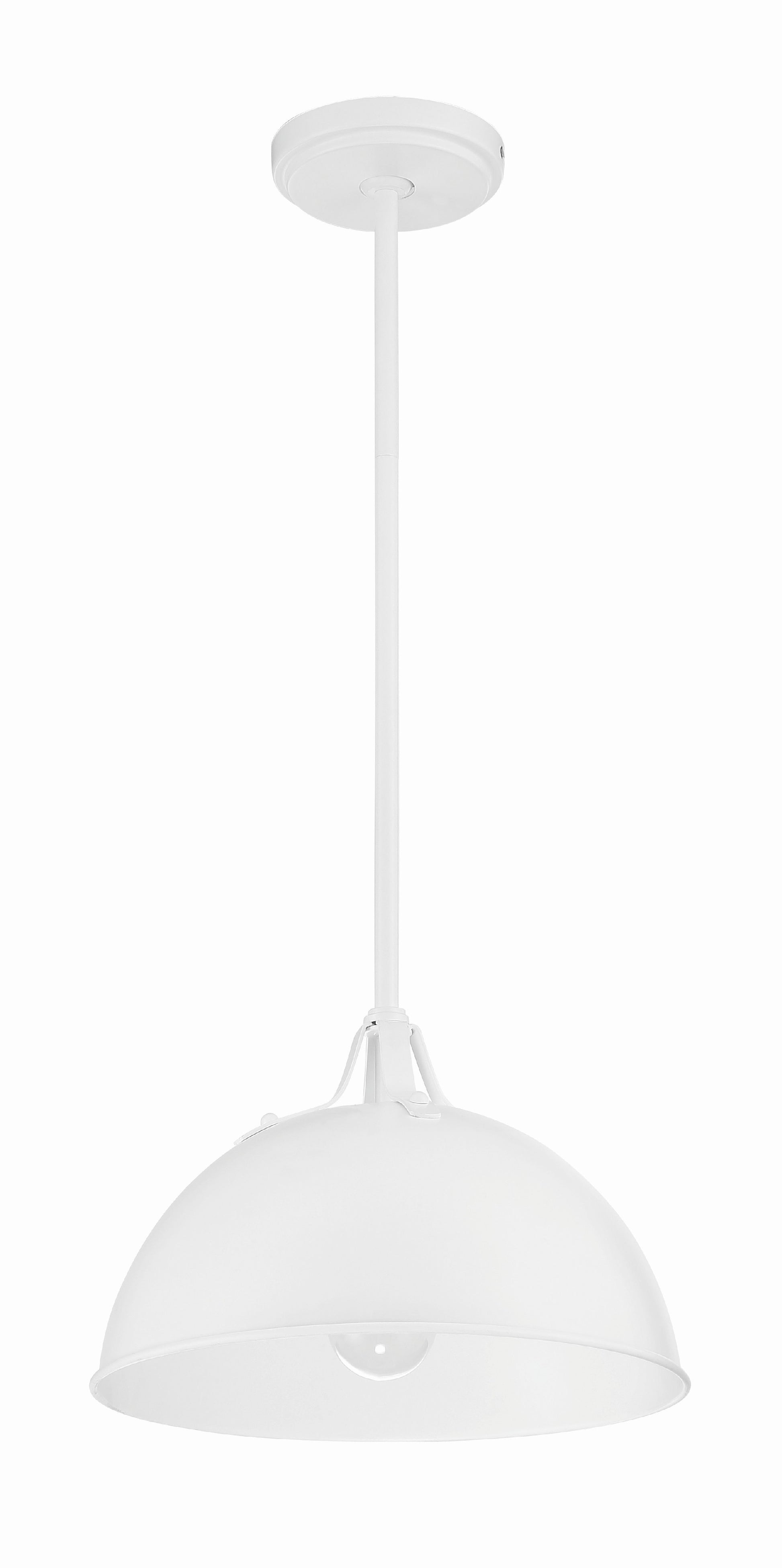 Crystorama Soto SOT-18013-WH – 12 Inch – 1 Light – Pendant Light – White – Damp Rated