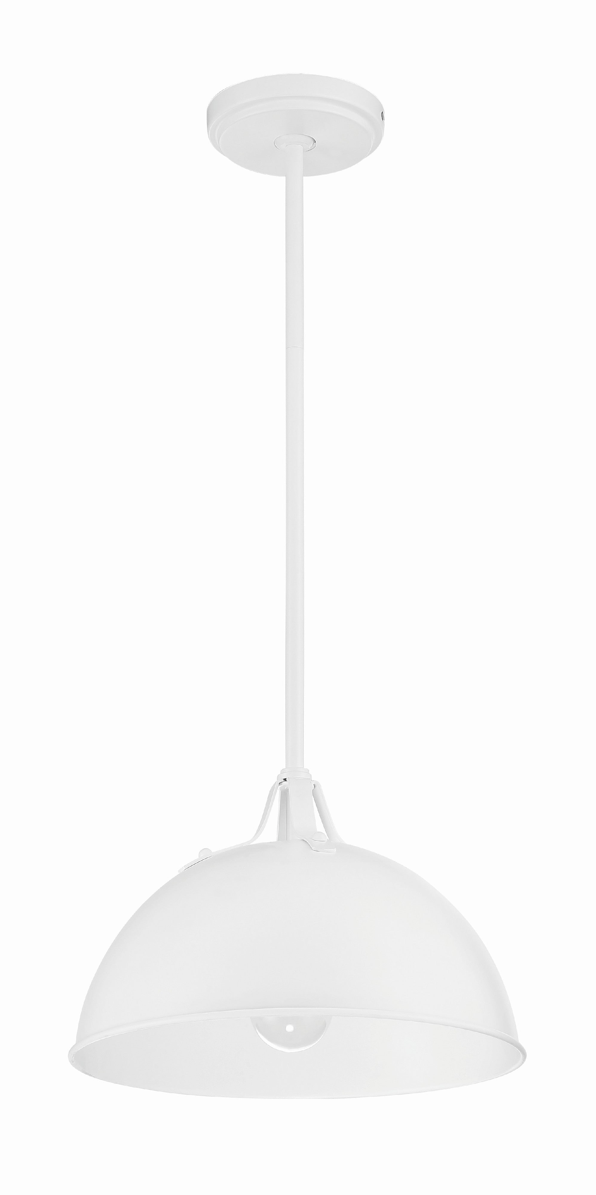 Crystorama Soto SOT-18013-WH – 12 Inch – 1 Light – Pendant Light – White – Damp Rated