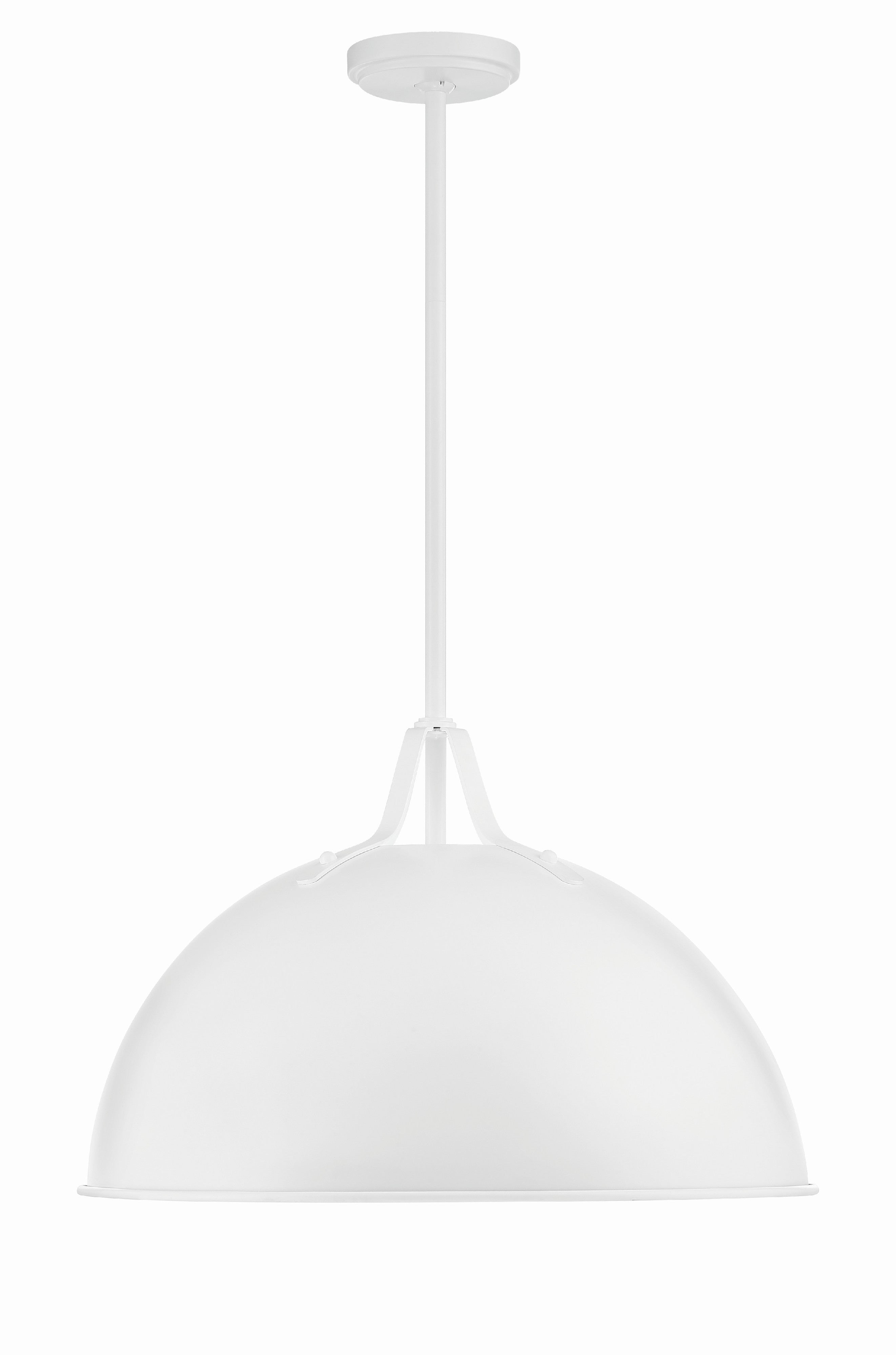 Crystorama Soto SOT-18015-WH – 20 Inch – 1 Light – Pendant Light – White – Damp Rated