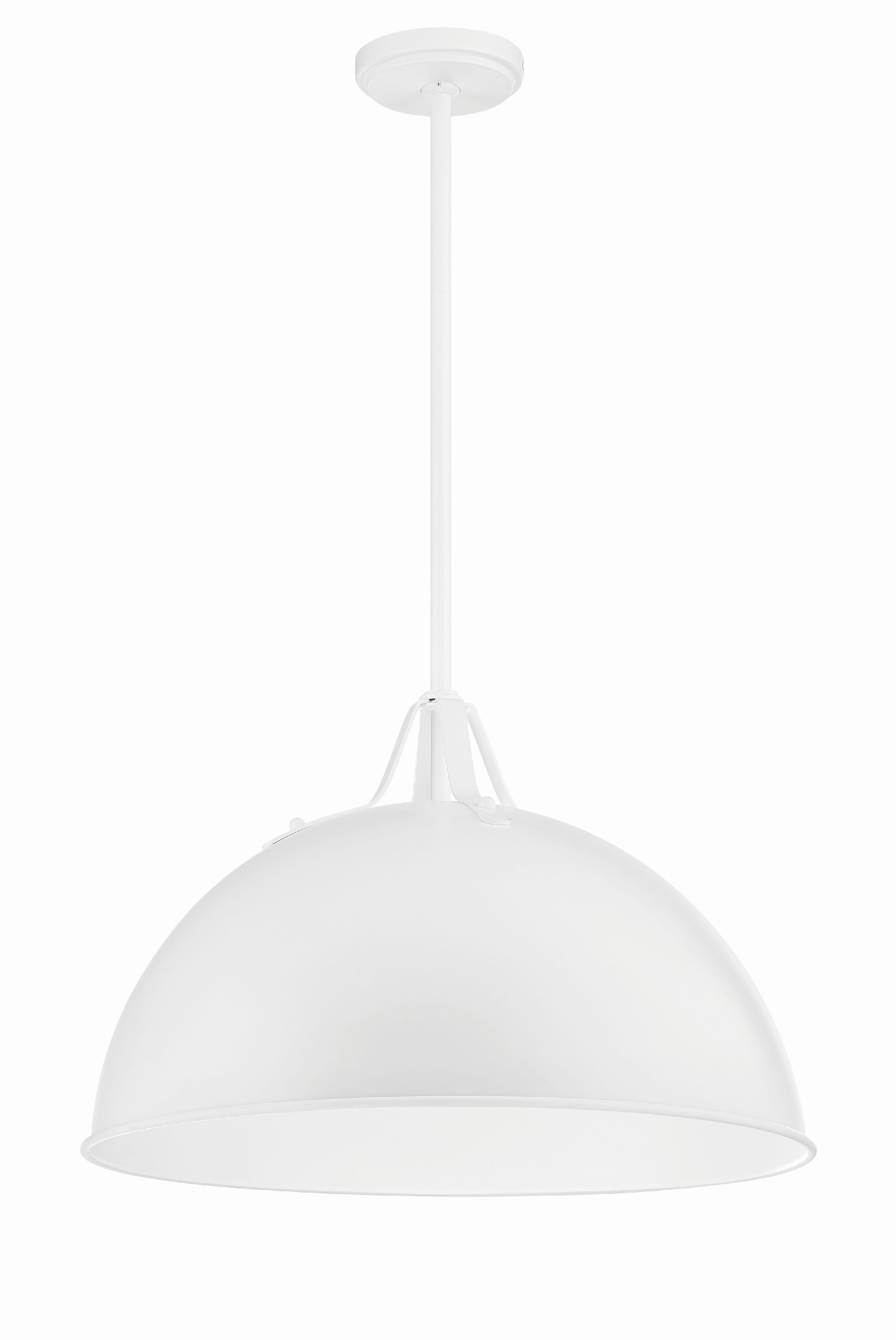 Crystorama Soto SOT-18015-WH – 20 Inch – 1 Light – Pendant Light – White – Damp Rated