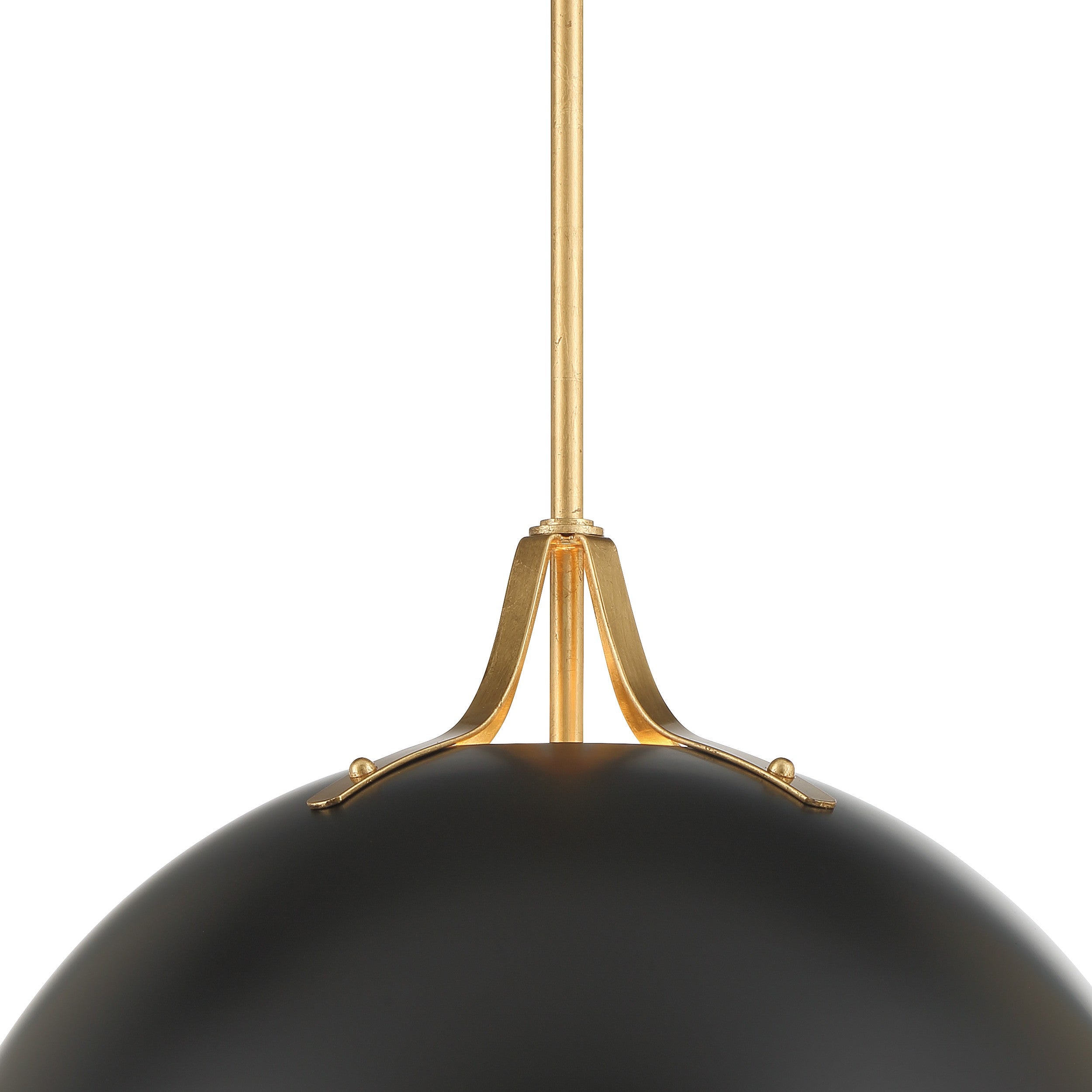 Crystorama Soto SOT-18017-MK-GA – 23.5 Inch – 3 Light – Pendant Light – Matte Black + Antique Gold – Damp Rated
