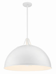 Crystorama Soto SOT-18017-WH – 23.5 Inch – 3 Light – Pendant Light – White – Damp Rated
