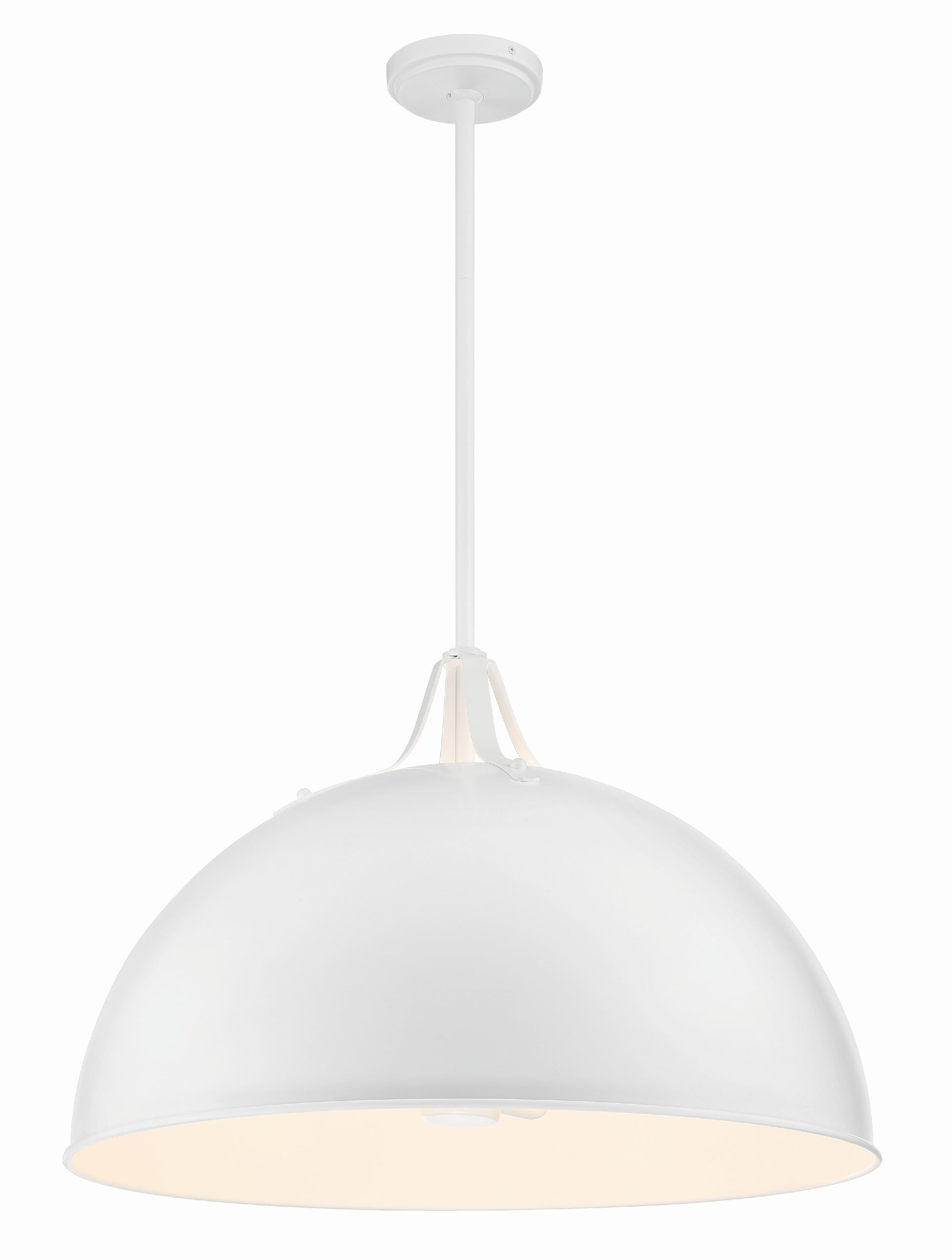 Crystorama Soto SOT-18017-WH – 23.5 Inch – 3 Light – Pendant Light – White – Damp Rated