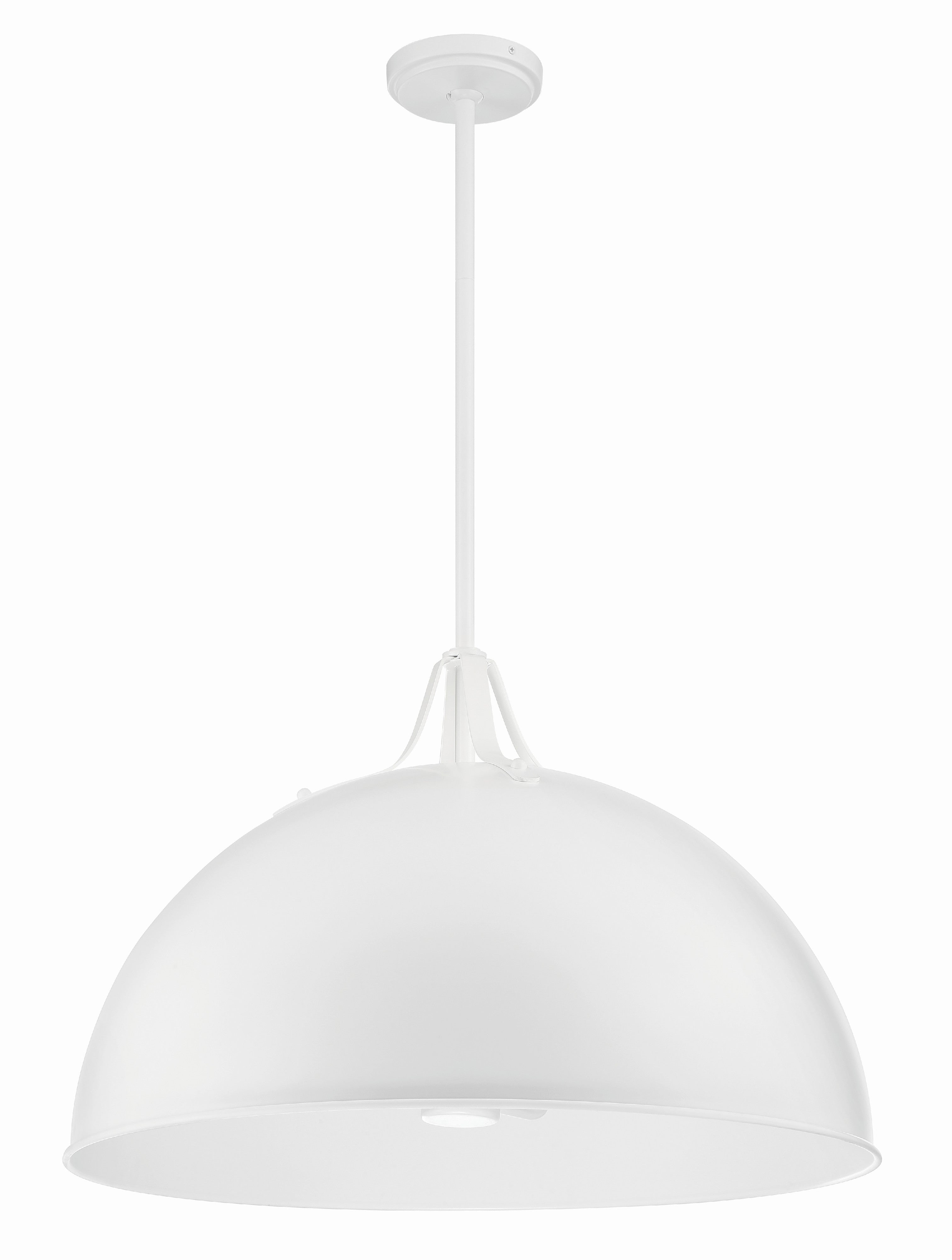 Crystorama Soto SOT-18017-WH – 23.5 Inch – 3 Light – Pendant Light – White – Damp Rated