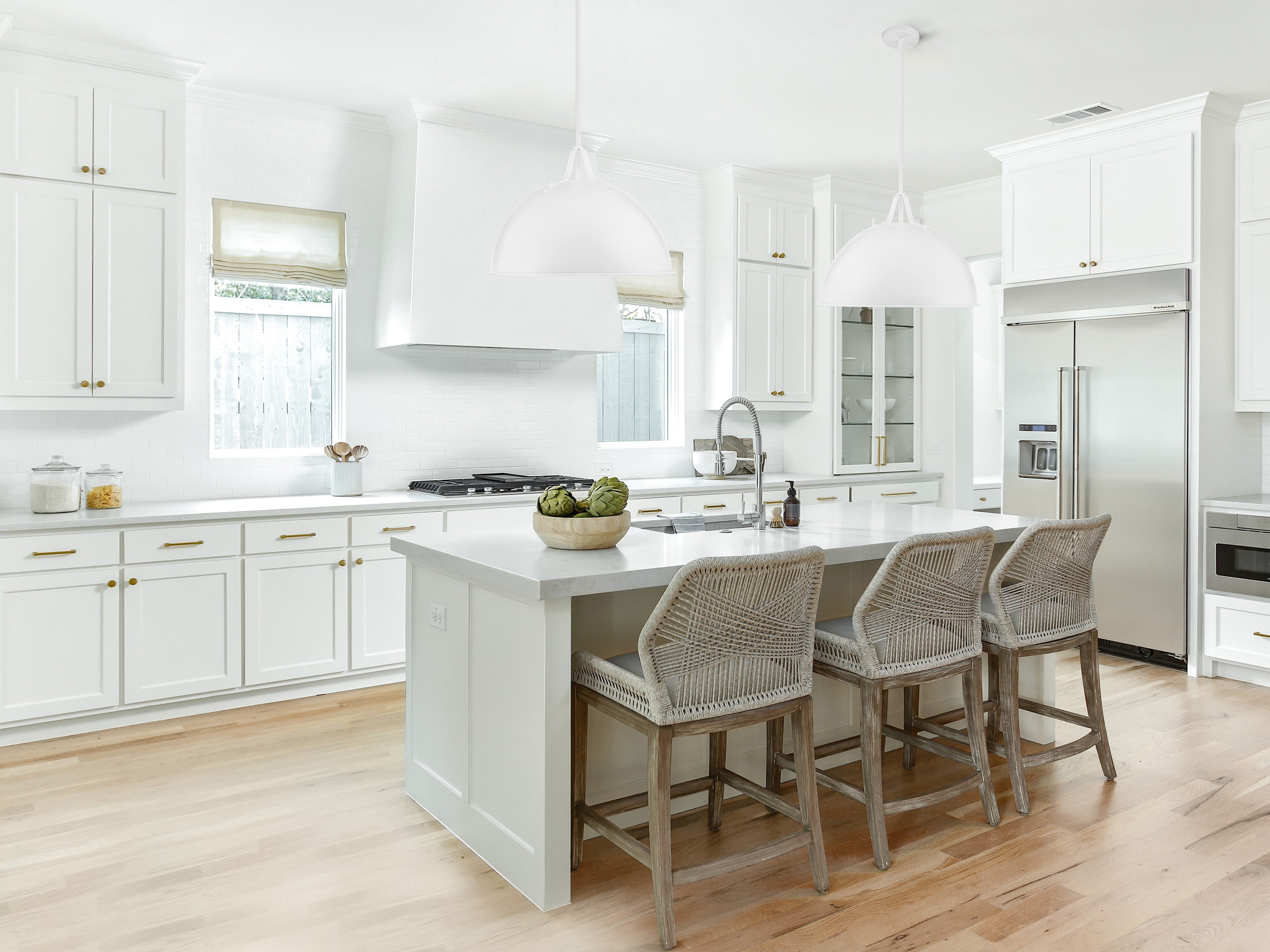 Crystorama Soto SOT-18017-WH – 23.5 Inch – 3 Light – Pendant Light – White – Damp Rated