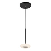 Kuzco Stephord 4-in Black/Frosted Glass LED Pendant, Pendant, 6W Watt, Black/Frosted Glass