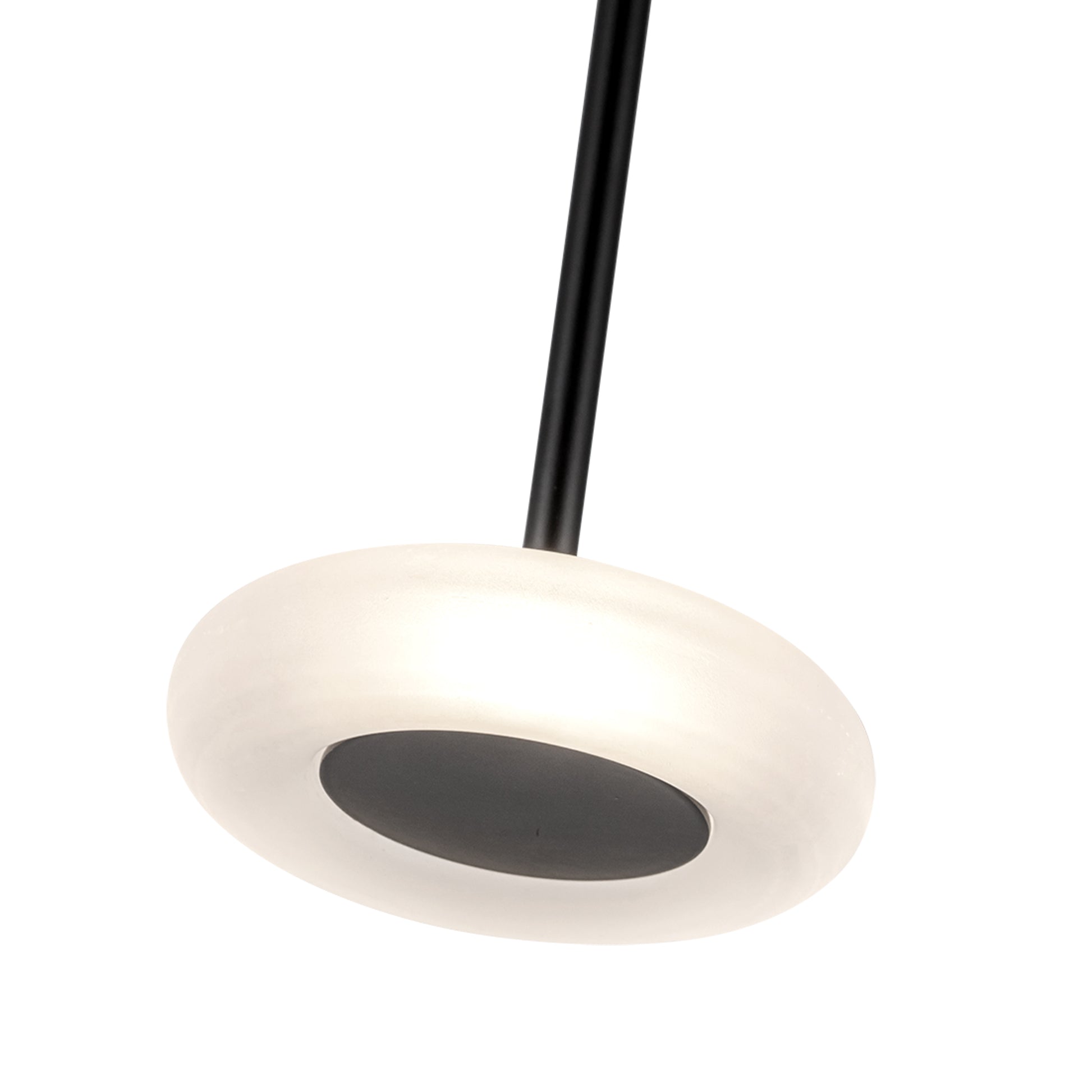 Kuzco Stephord 4-in Black/Frosted Glass LED Pendant, Pendant, 6W Watt, Black/Frosted Glass
