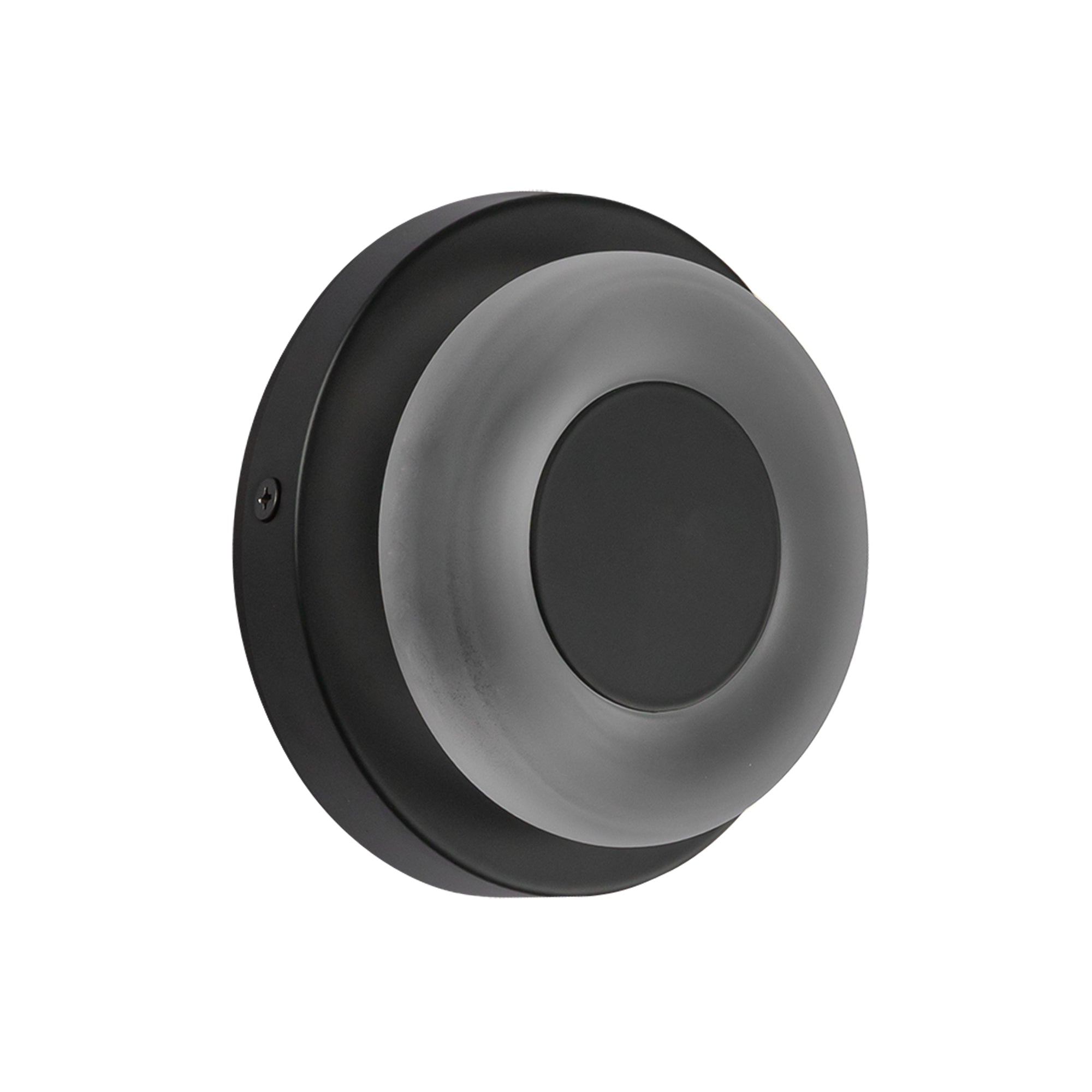 Stephord 4-in Black/Frosted Glass LED Wall Sconce