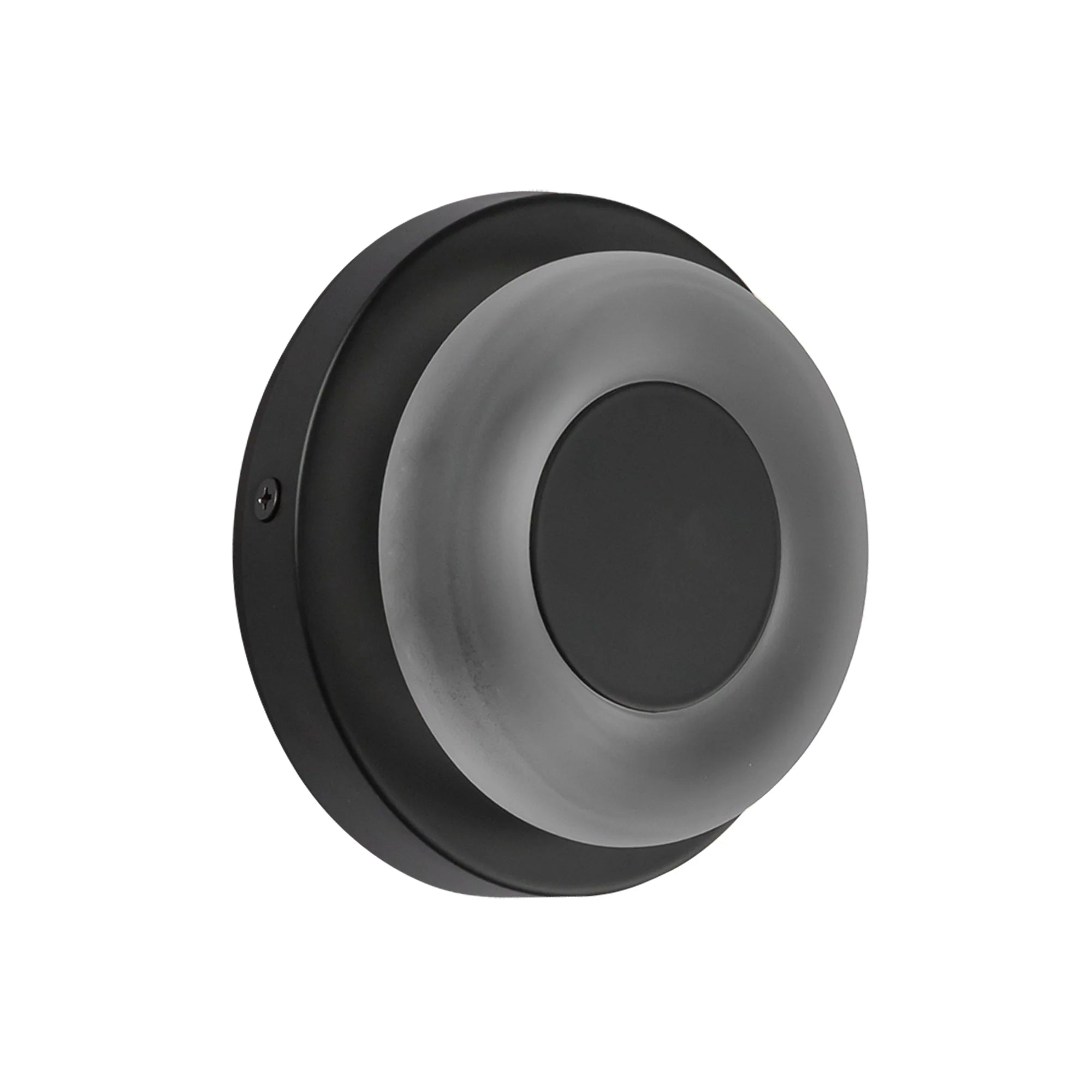 Kuzco Stephord 4-in Wall Sconce - WS97204-BKFR - Metallic Black, Frosted Glass