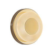 Stephord LED Wall Sconce - 4 inch - Metallic Brass, Frosted Glass