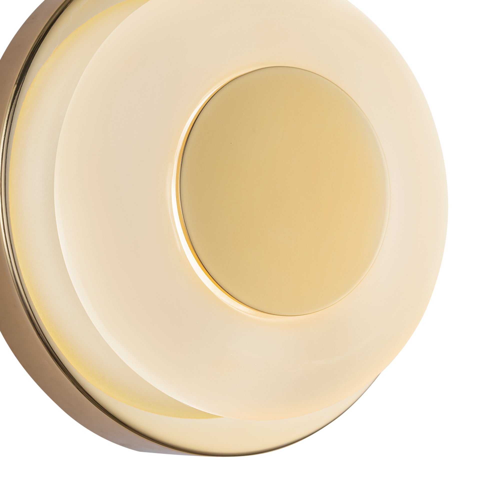 Stephord LED Wall Sconce - 4 inch - Metallic Brass, Frosted Glass