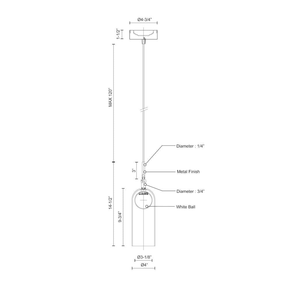 Kuzco Lighting Inc. STYLO PD19804-CH Flush Mount Transitional - Chrome