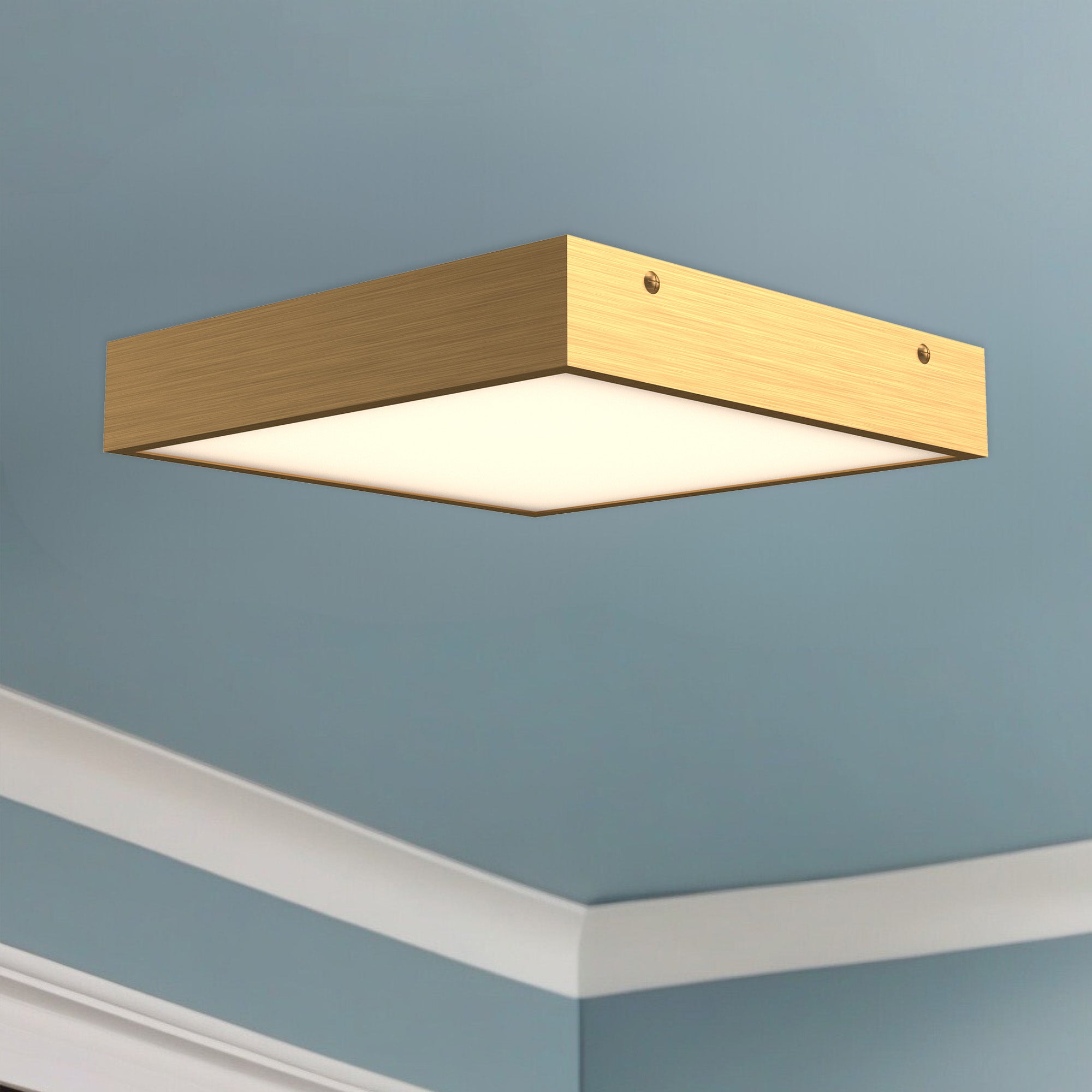 Sydney 14-in Aged Gold LED Flush Mount