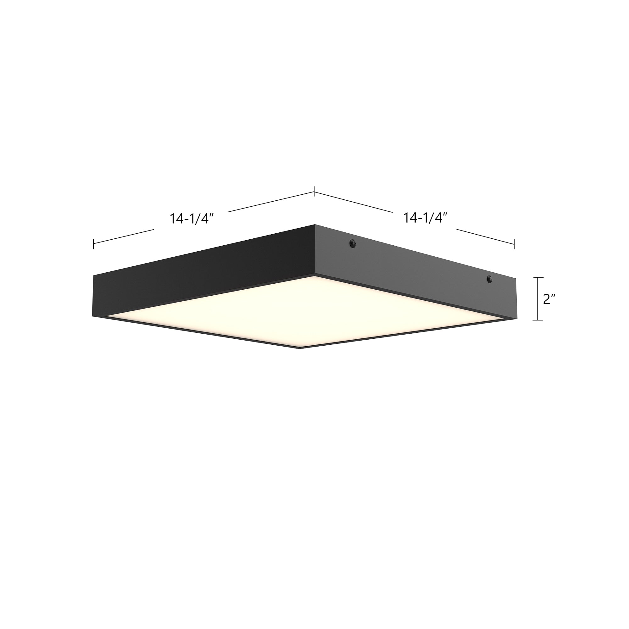 Sydney 14-in Matte Black LED Flush Mount