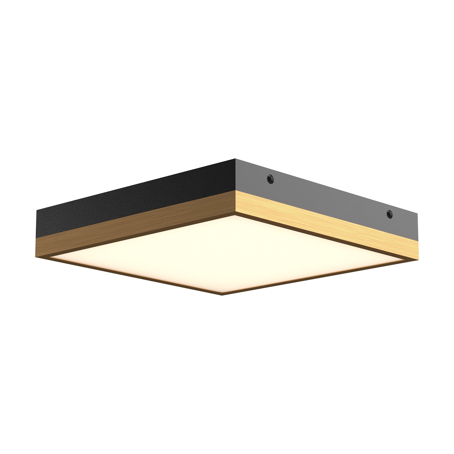 Sydney 11-in Aged Gold/Matte Black LED Flush Mount