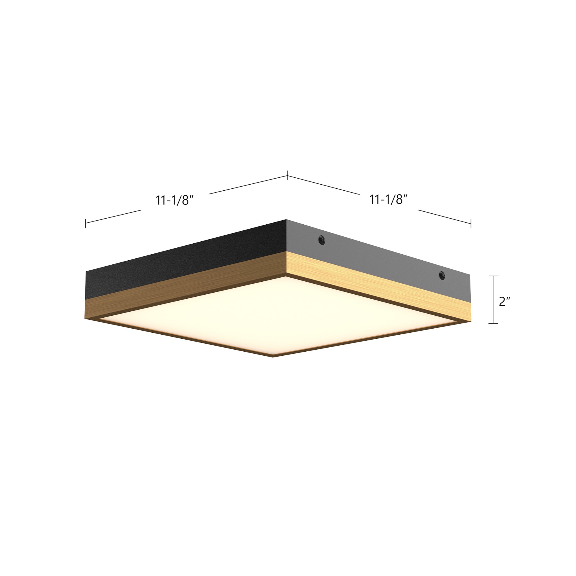 Sydney 11-in Aged Gold/White LED Flush Mount