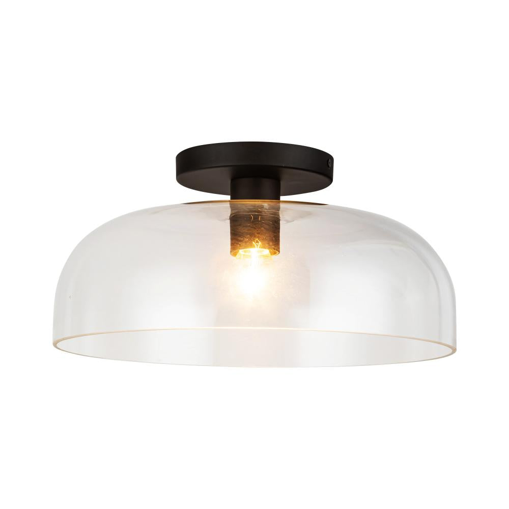 Alora Lighting SYLVIA SF515712MBCL Semi Flush Mt - Matte Black