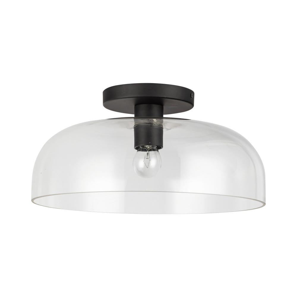 Alora Lighting SYLVIA SF515712MBCL Semi Flush Mt - Matte Black