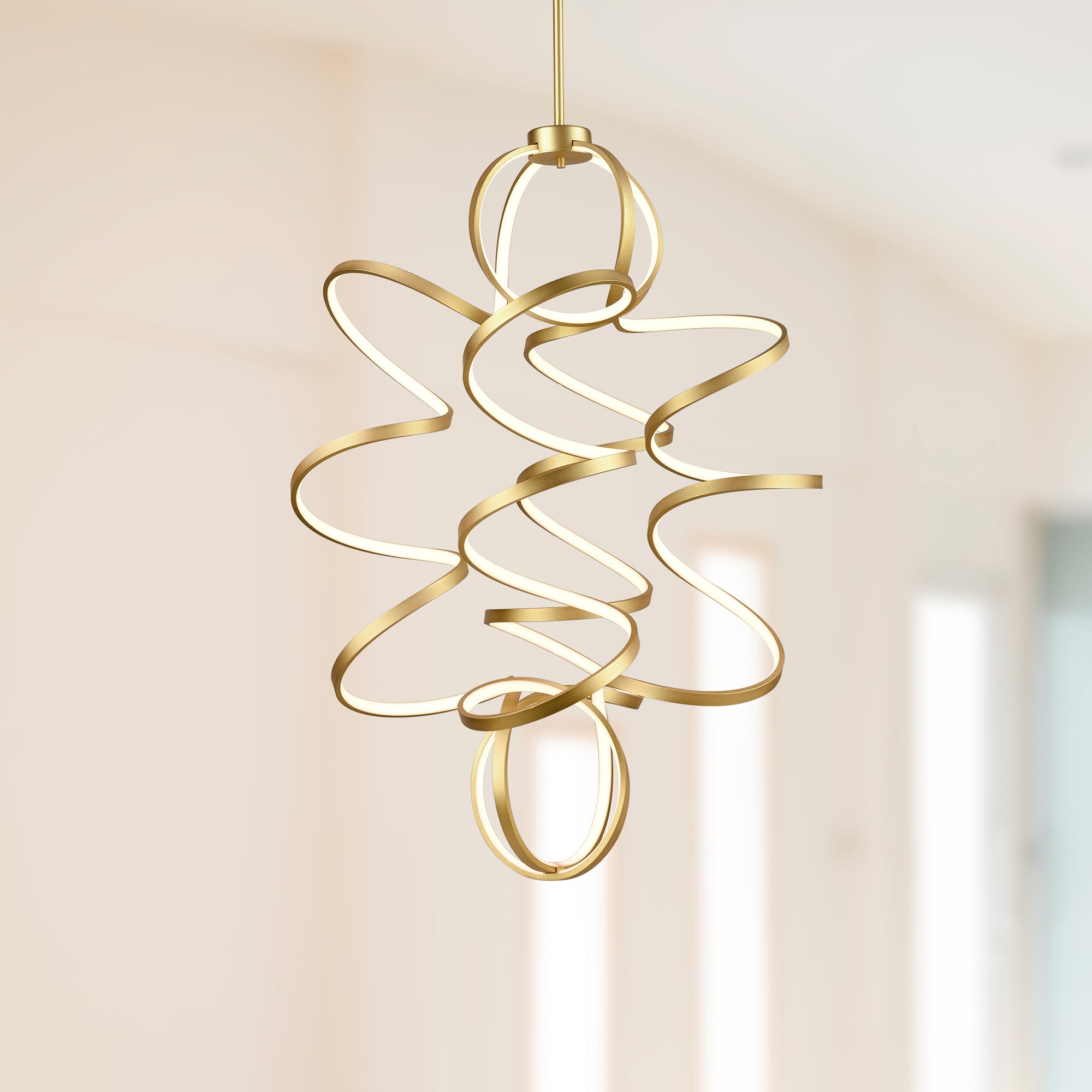 Synergy 41-in Antique Brass LED Chandeliers