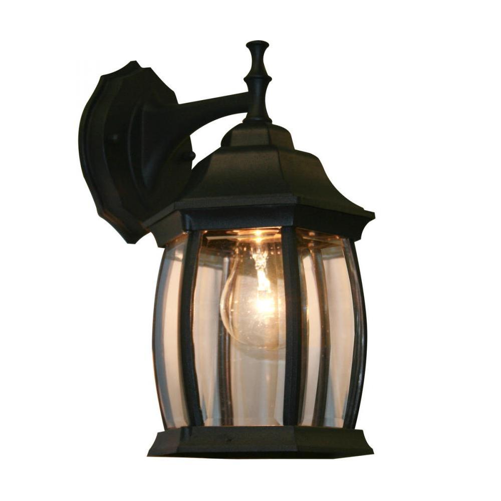 1 Light Outdoor Wall Light-Clear Beveled