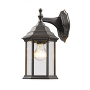 1 Light Outdoor Wall Light-Clear Beveled