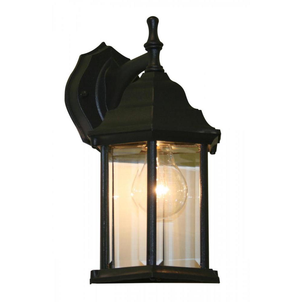 1 Light Outdoor Wall Light-Clear Beveled