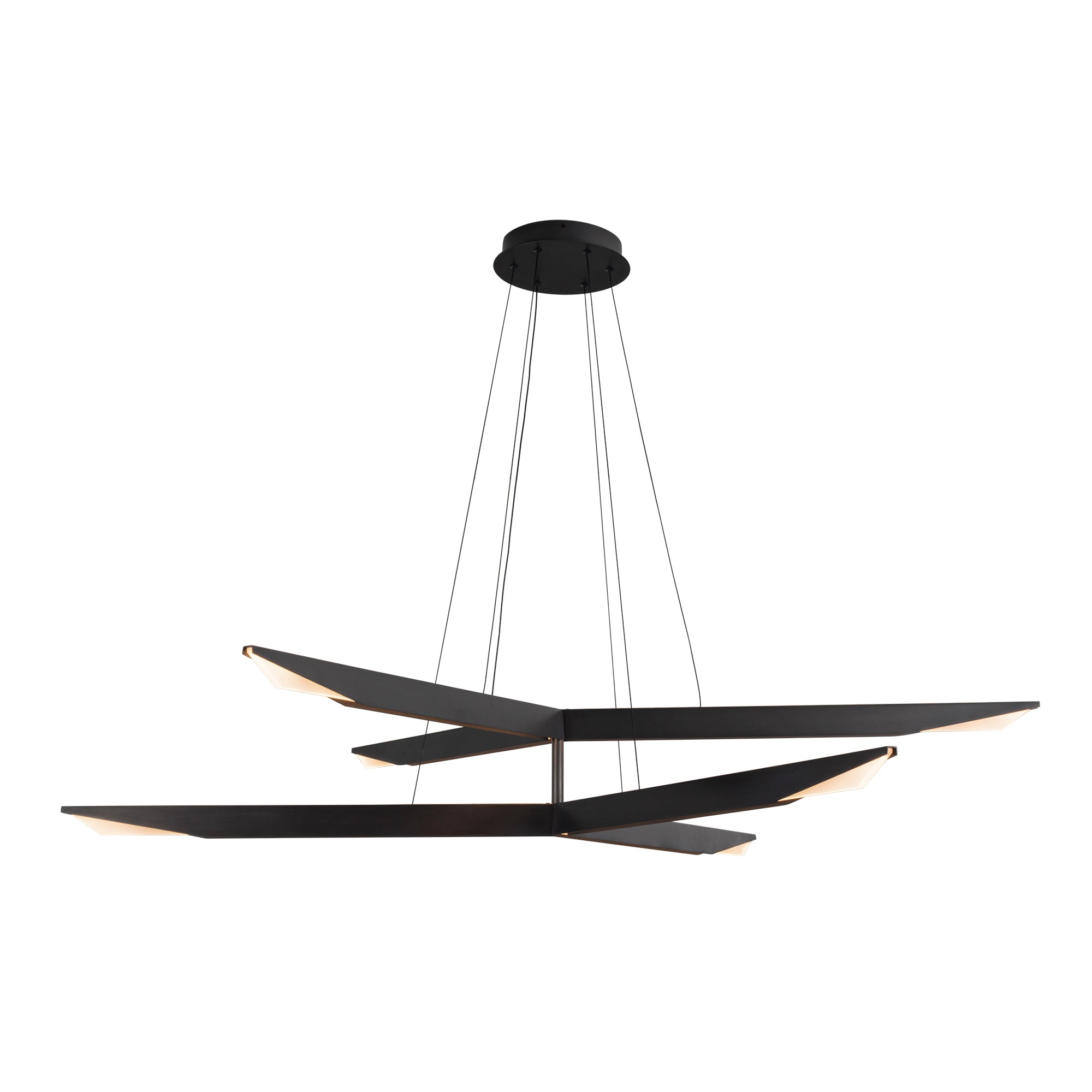 Tachi 42-in Urban Bronze LED Chandelier