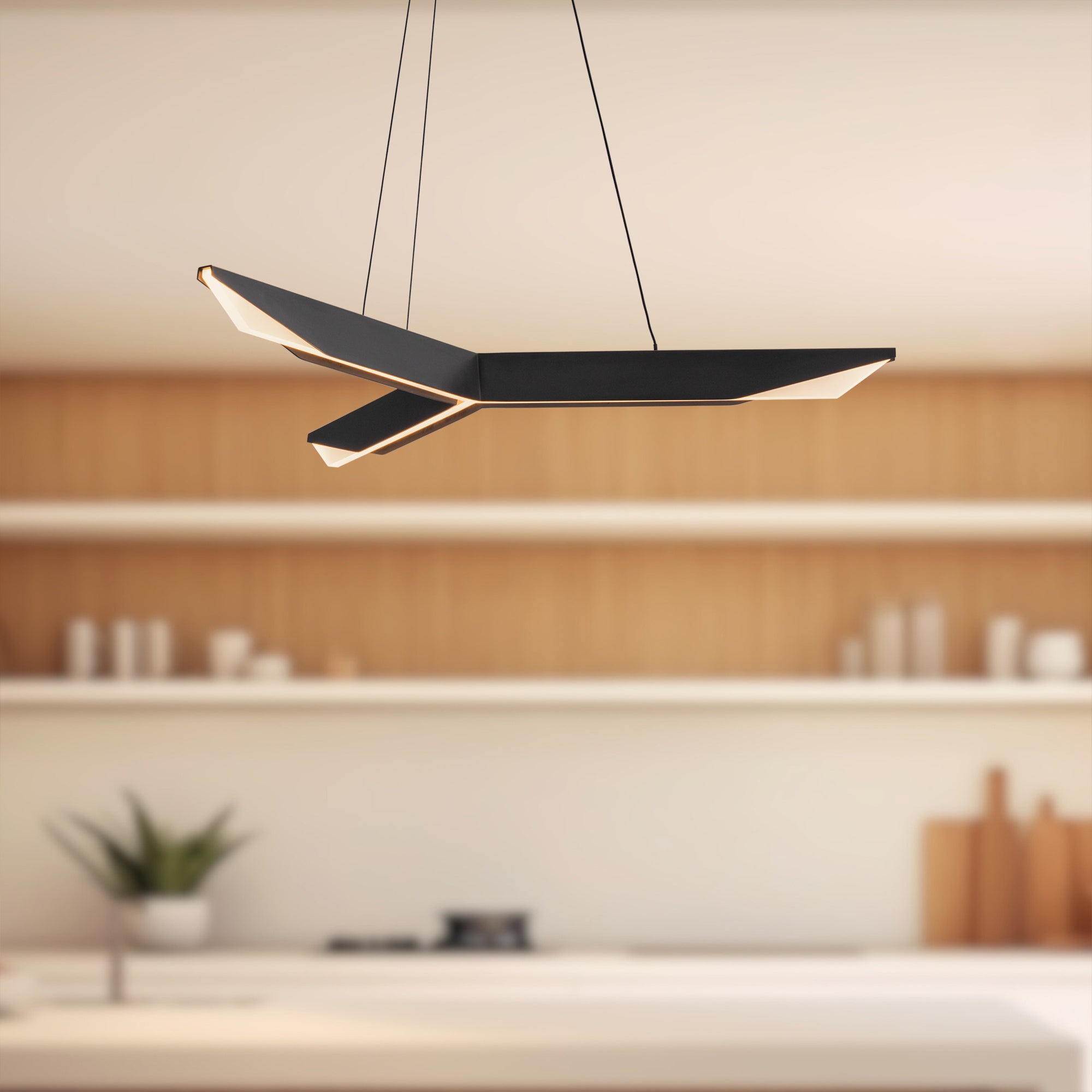 Tachi 31-in Urban Bronze LED Pendant