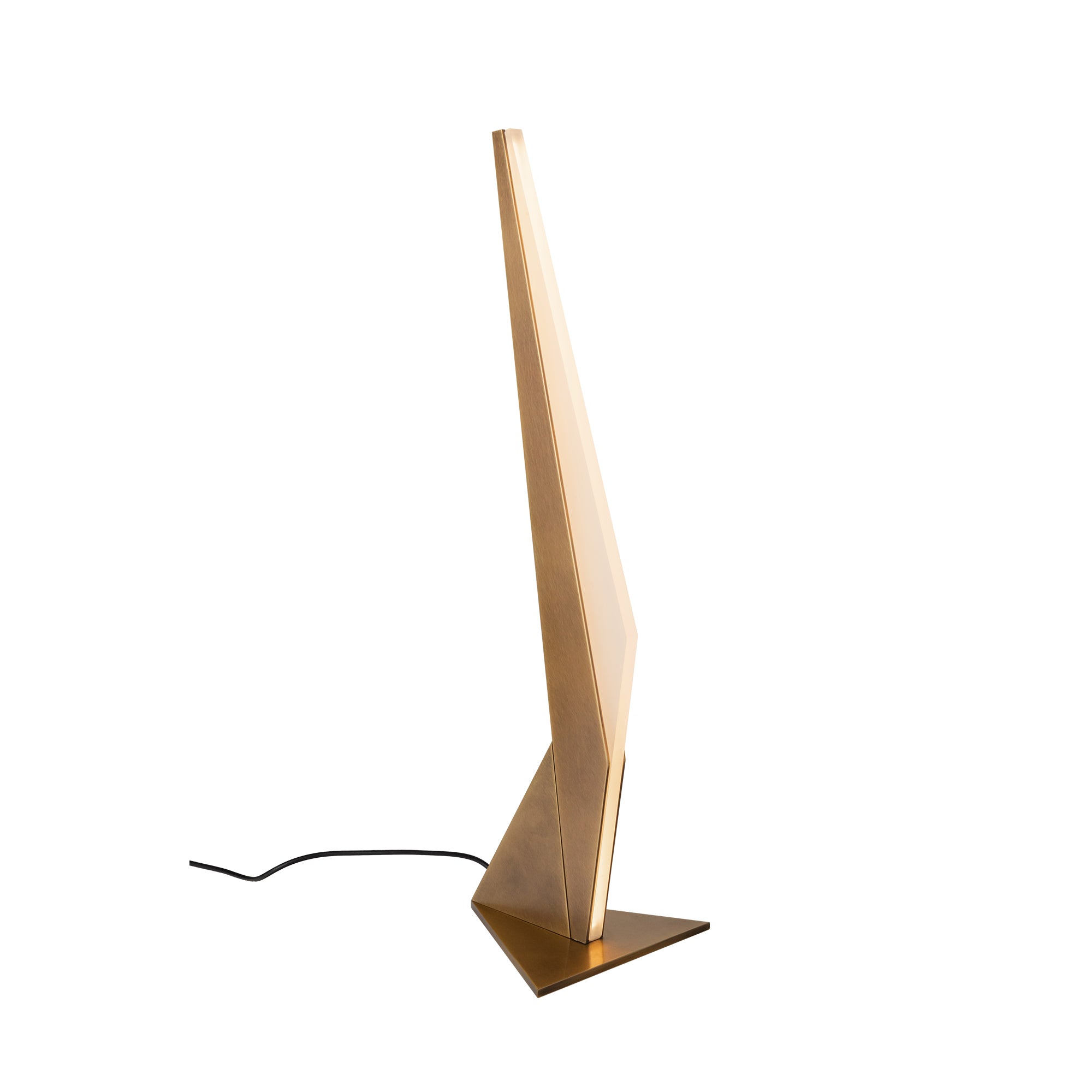 Tachi 6-in Vintage Brass LED Table Lamp