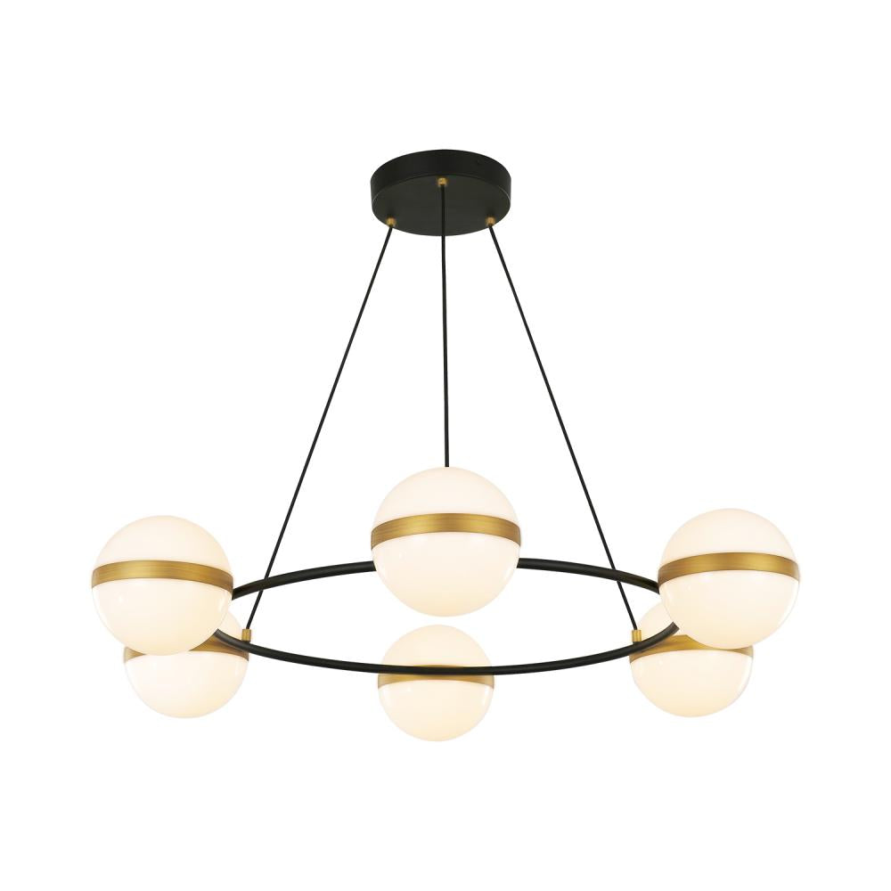 Alora Lighting TAGLIATO CH302006MBBG Chandelier - Matte Black Brushed Gold