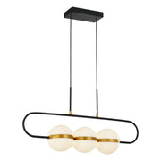 Tagliato 32-in Matte Black/Brushed Gold LED Linear Pendant
