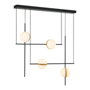 Tagliato 40-in Matte Black/Brushed Gold LED Linear Pendant