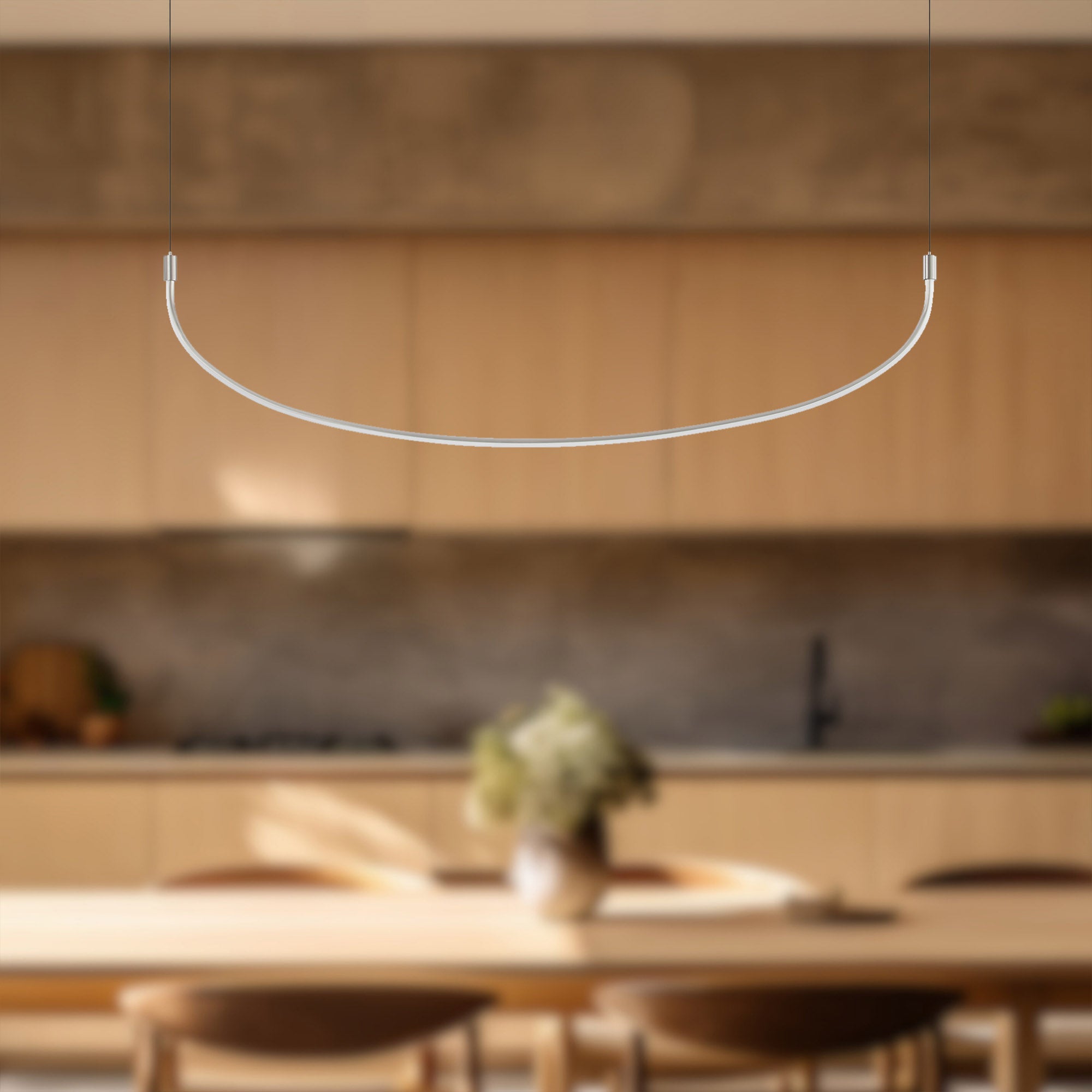 Talis 48-in Brushed Nickel LED Linear Pendant