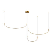 Talis 70-in Brushed Gold LED Multi Pendant