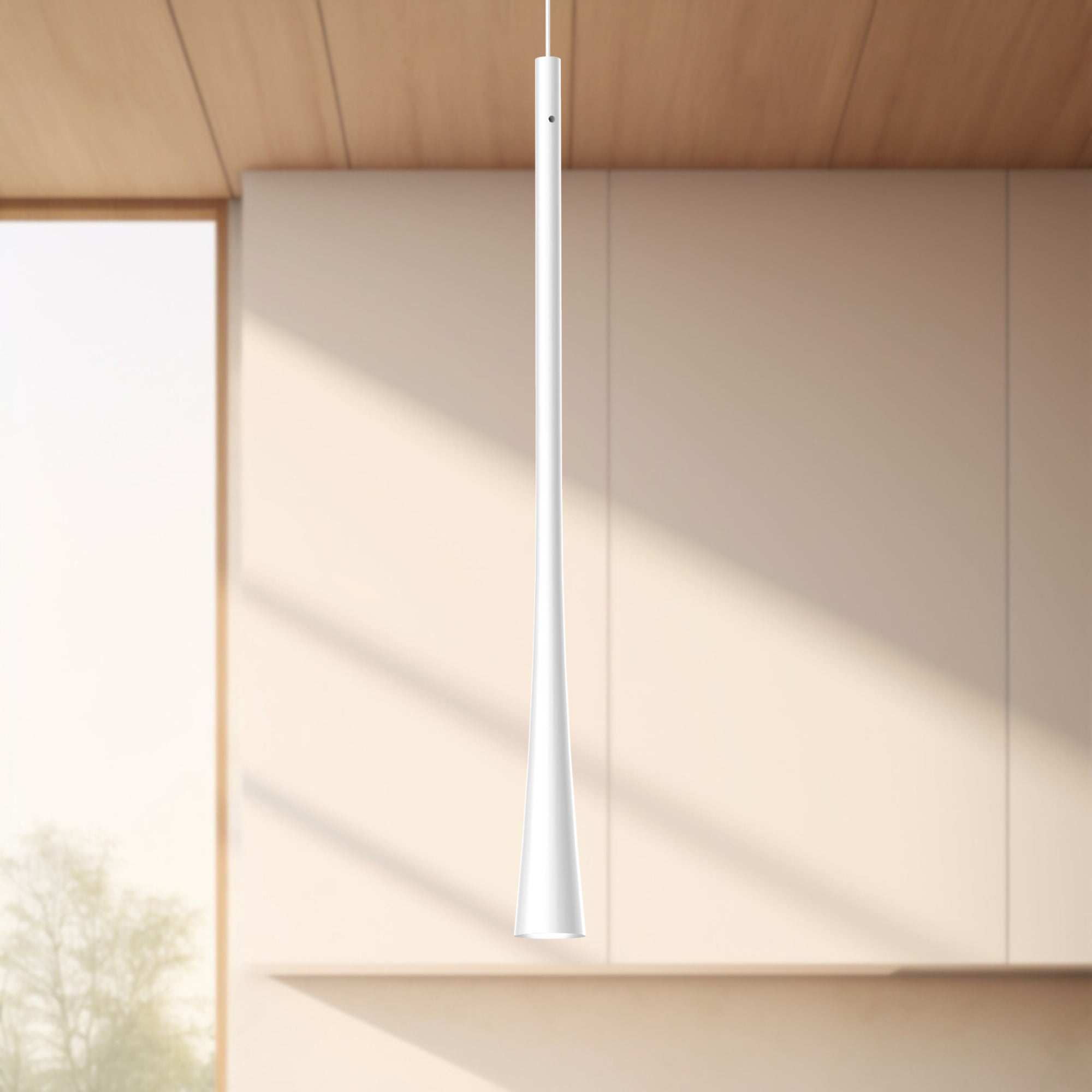 Taper 16-in White LED Pendant