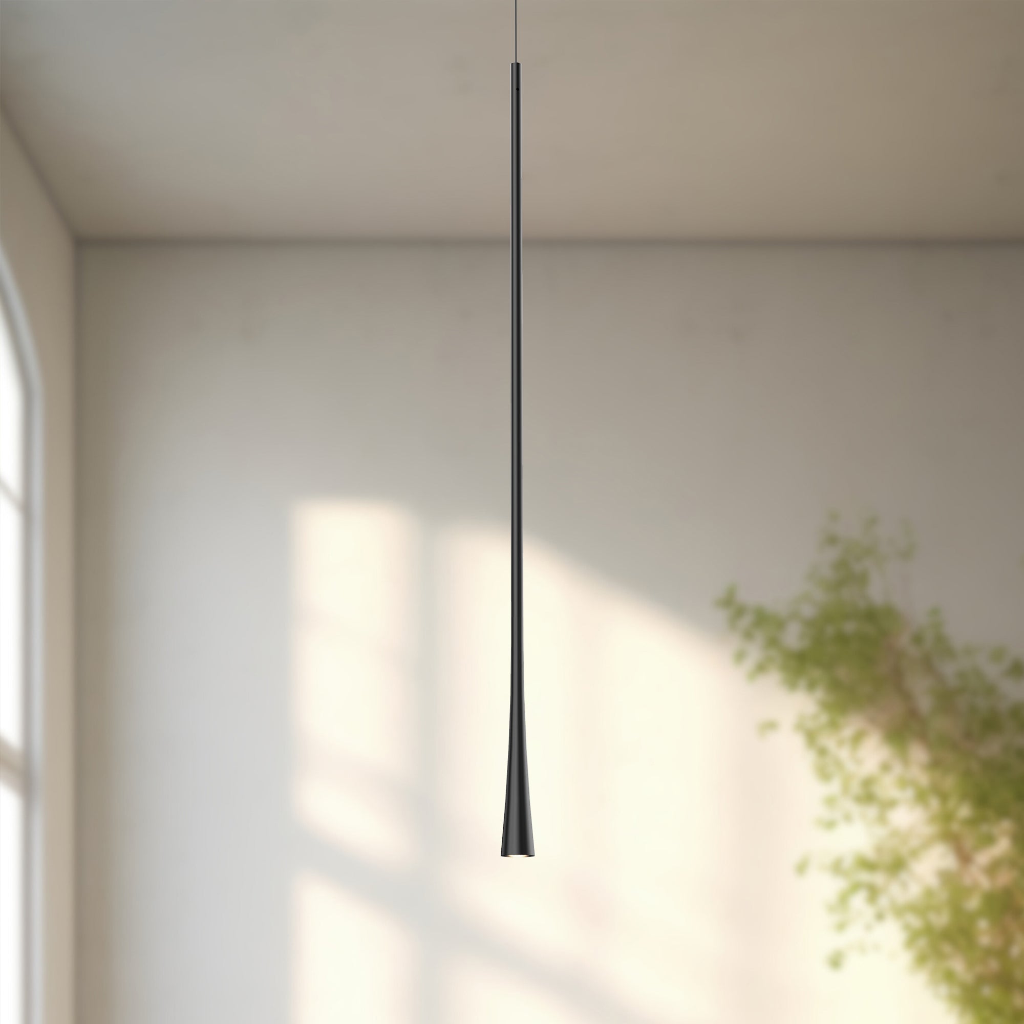 Taper 32-in Black LED Pendant