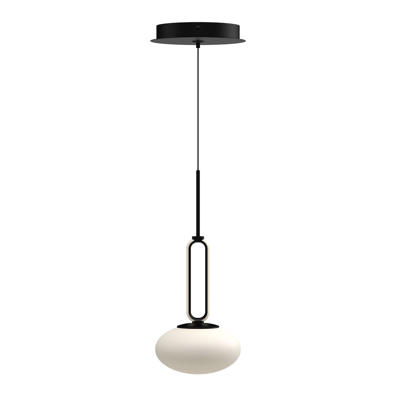 Tavira 6-in Black LED Pendant