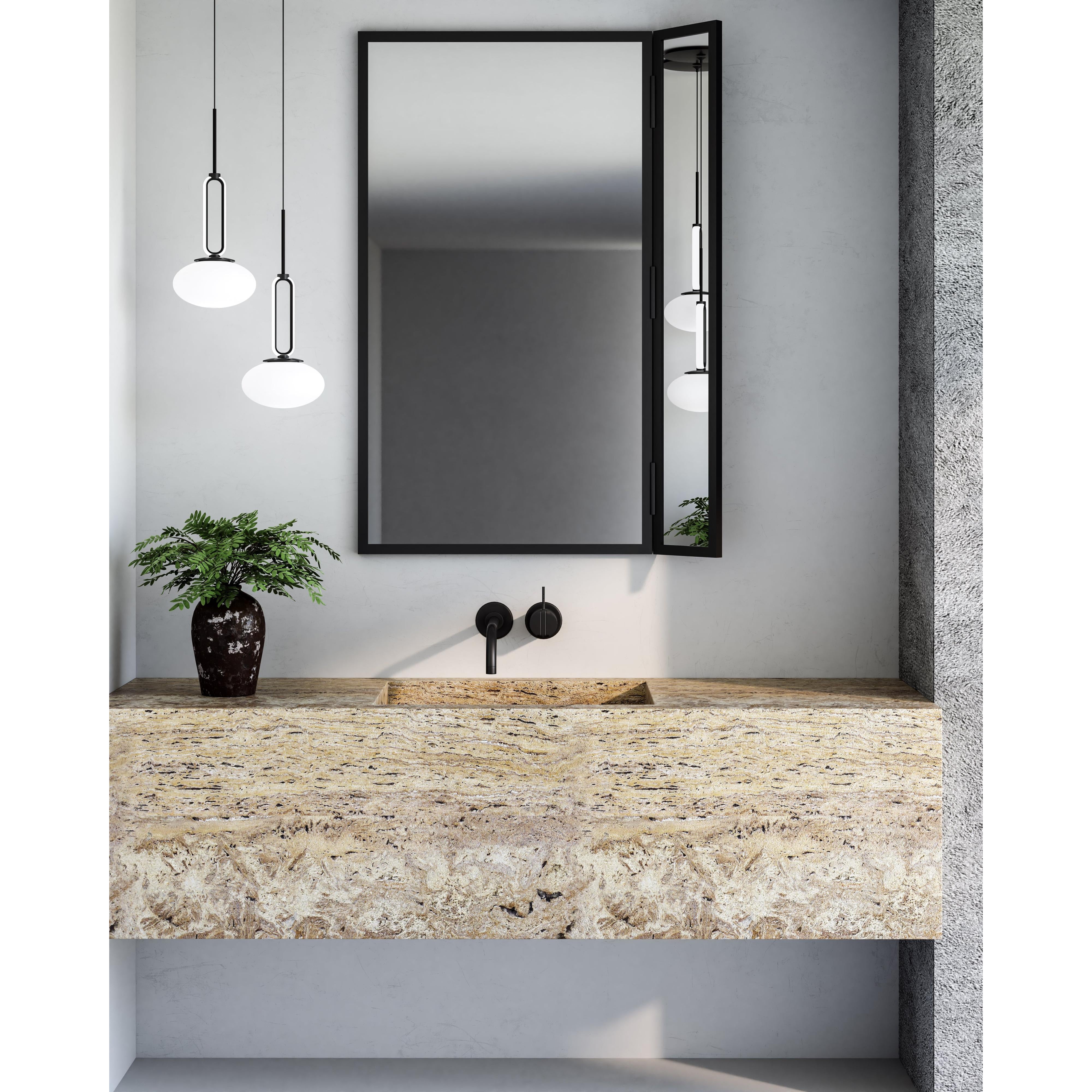 Tavira 6-in Black LED Pendant