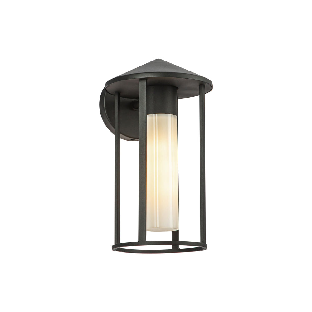 ALORA MOOD Lighting EW526312BKGO Exterior Wall Light Fixture, UL Listed, Black/Glossy Opal Glass