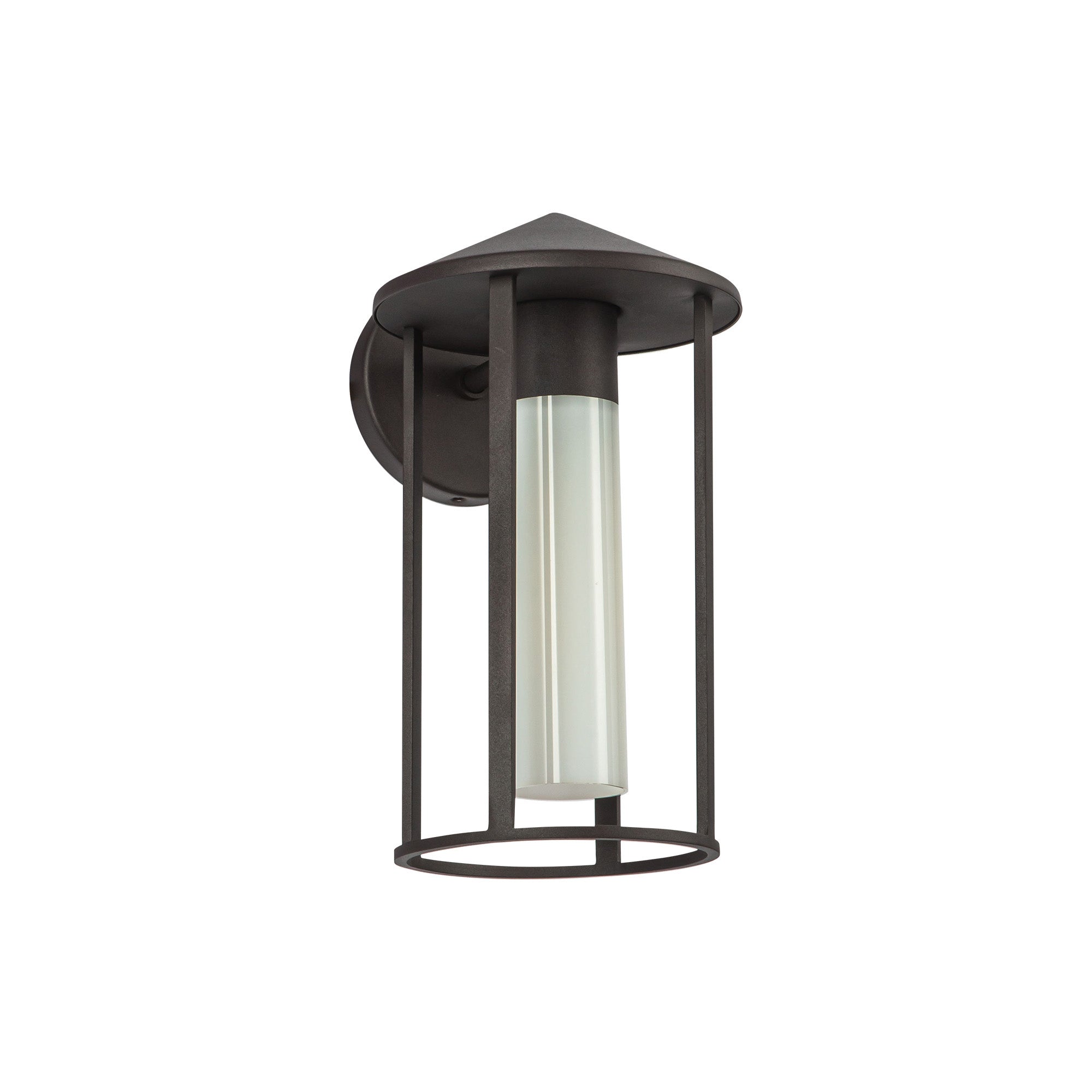 Tenko 12-in Bronze/Glossy Opal Glass 1 Light Exterior Wall