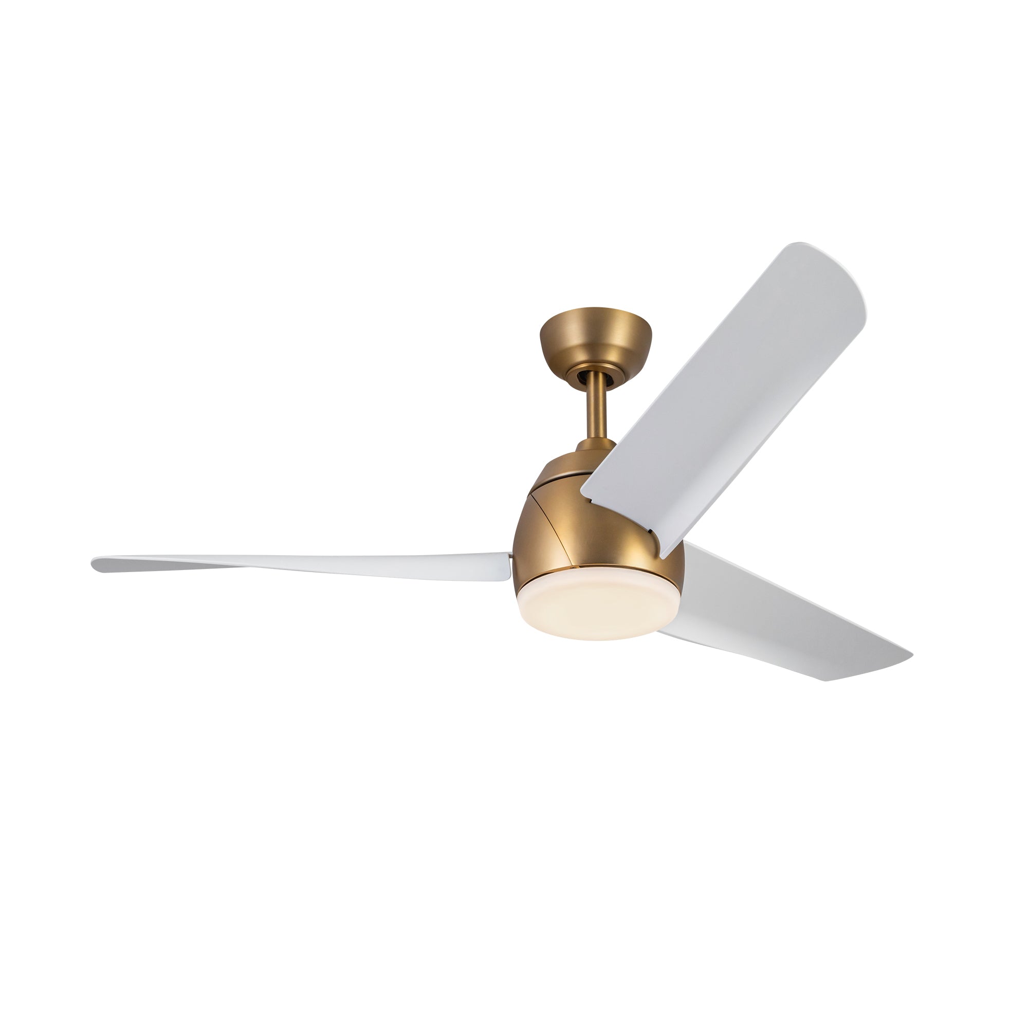 Thalia 54-in Brushed Gold/Matte White LED Ceiling Fan