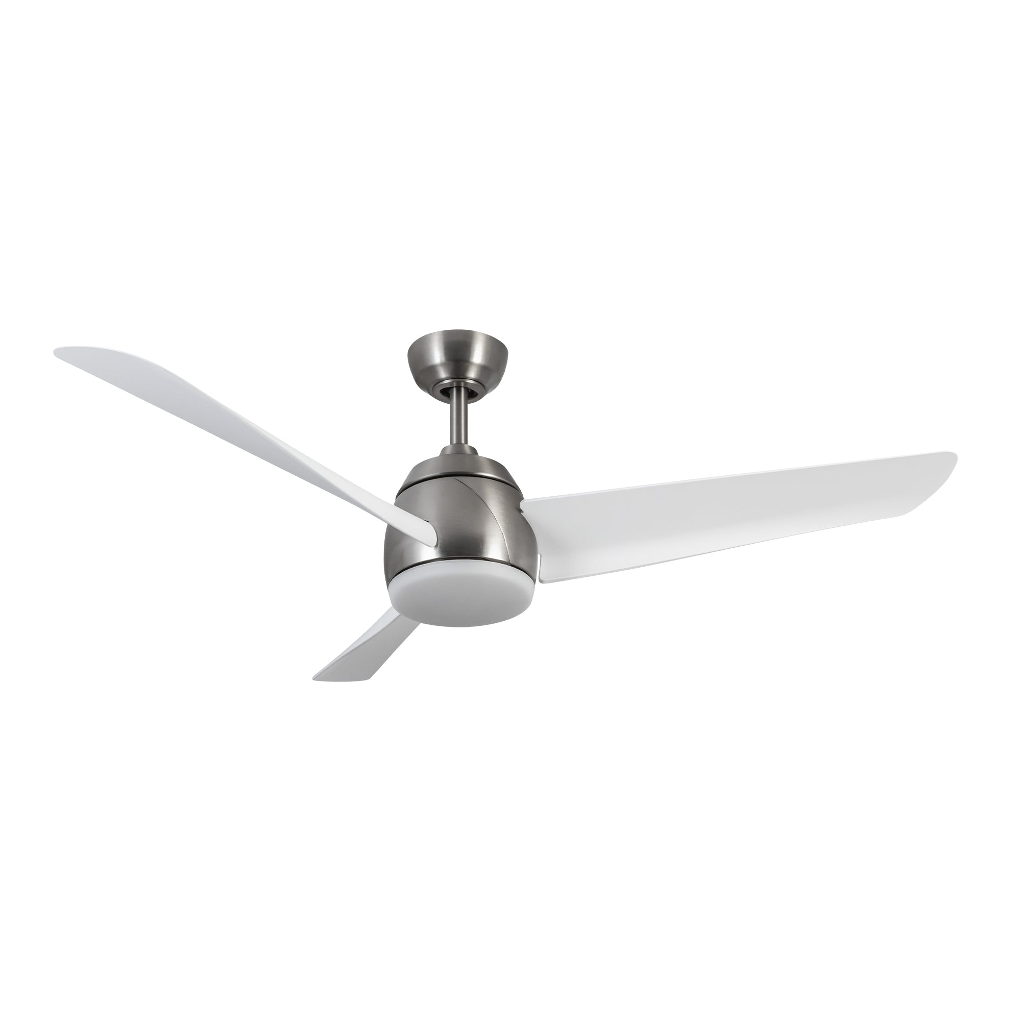 Thalia 54-in Brushed Nickel/Matte White LED Ceiling Fan