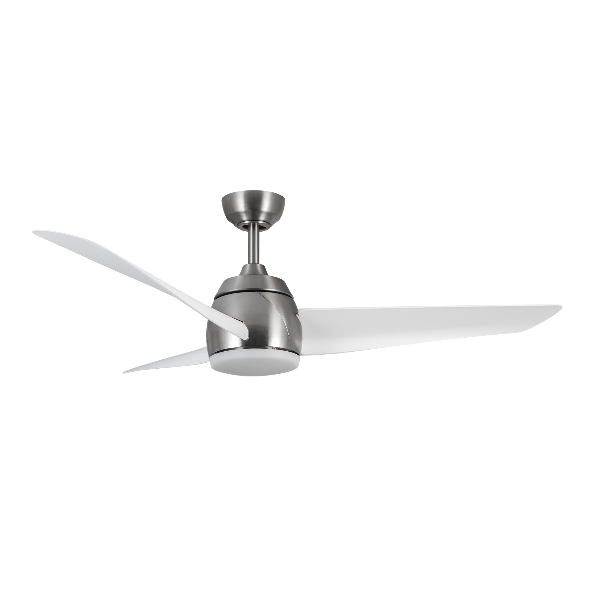 Thalia 54-in Brushed Nickel/Matte White LED Ceiling Fan