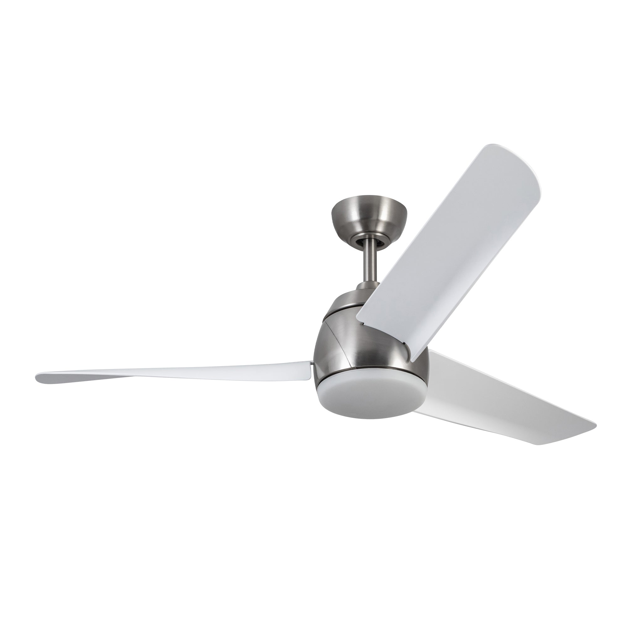 Thalia 54-in Brushed Nickel/Matte White LED Ceiling Fan